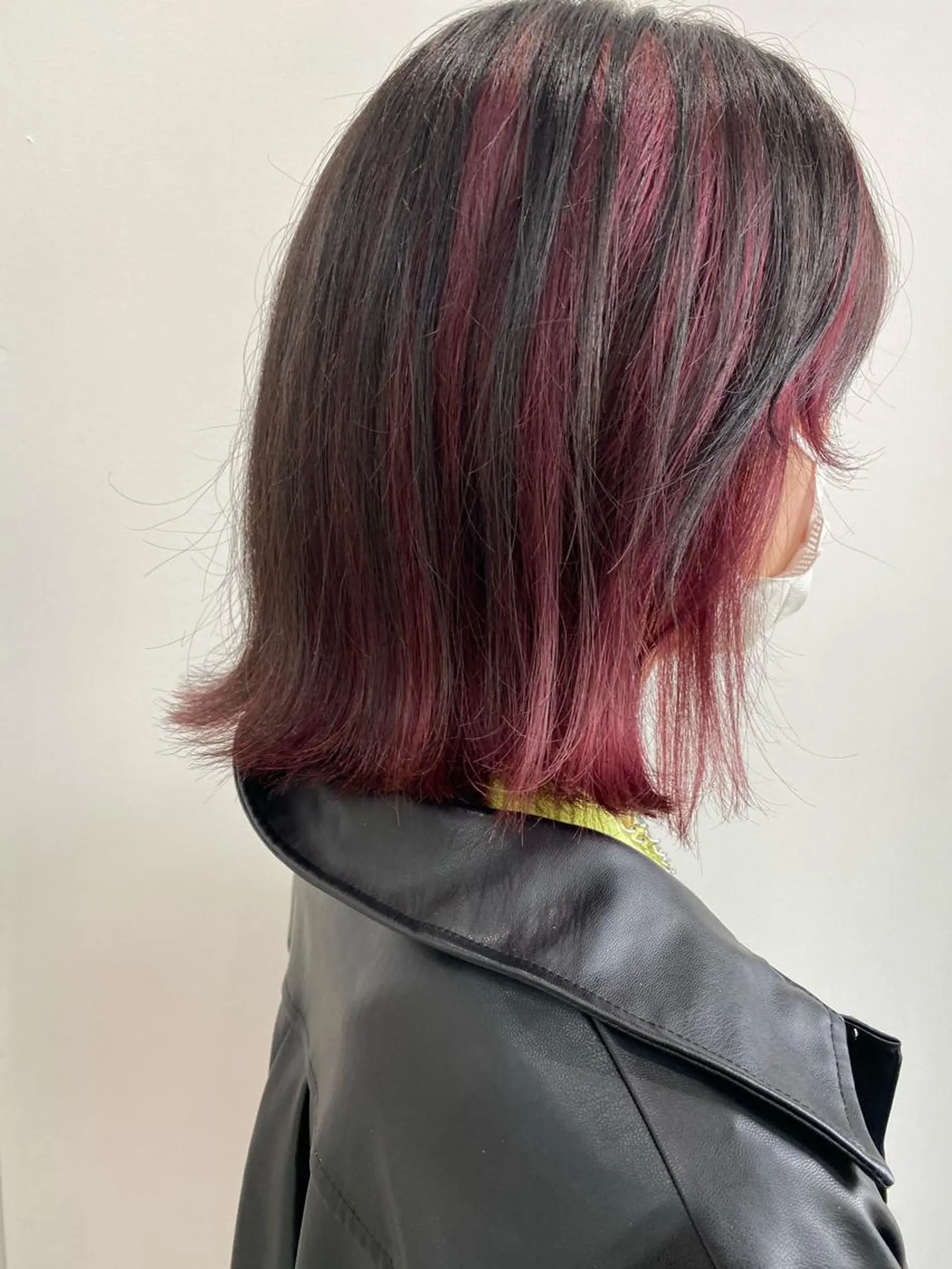 ミディアム カラー レッドカラー レイヤー/ハイトーン 🧸SENAのヘアスタイル