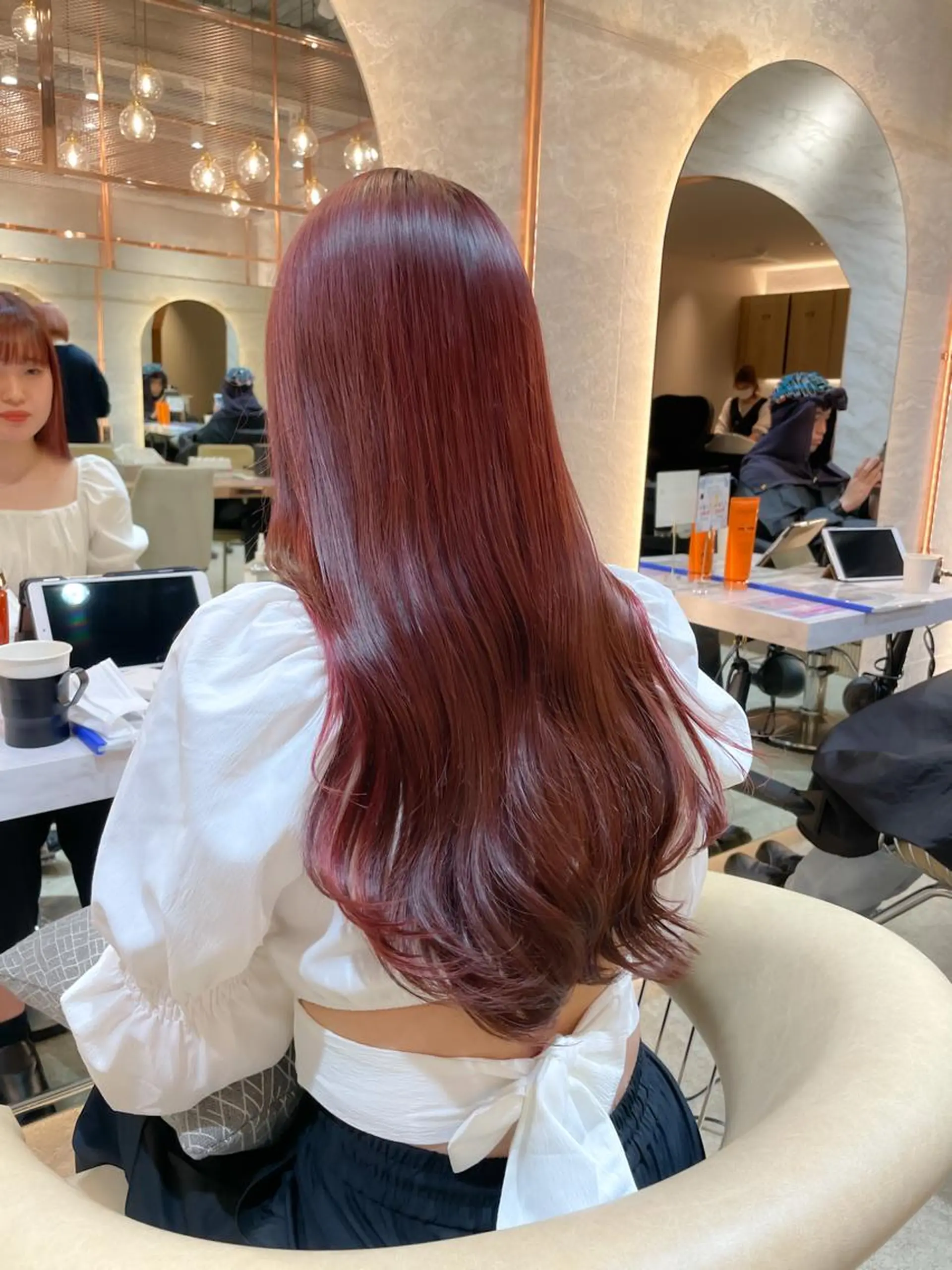 ロング カラー カット ヘアカラー 縮毛矯正 トリートメント レイヤー/韓国ヘア 縮毛矯正🫧鈴木颯のヘアスタイル