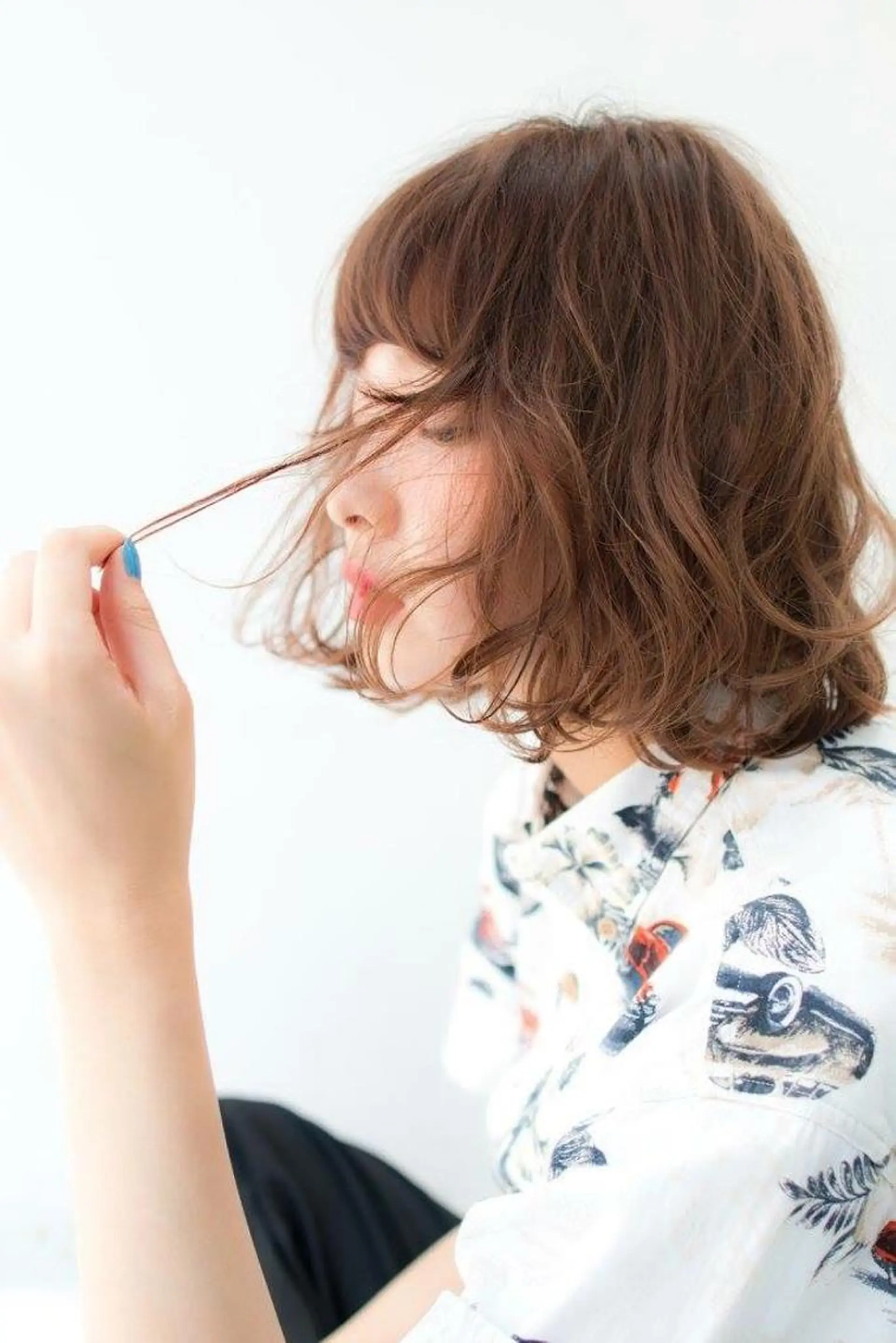 ショート ミディアム セミロング カラー パーマ 内藤 達也のヘアスタイル