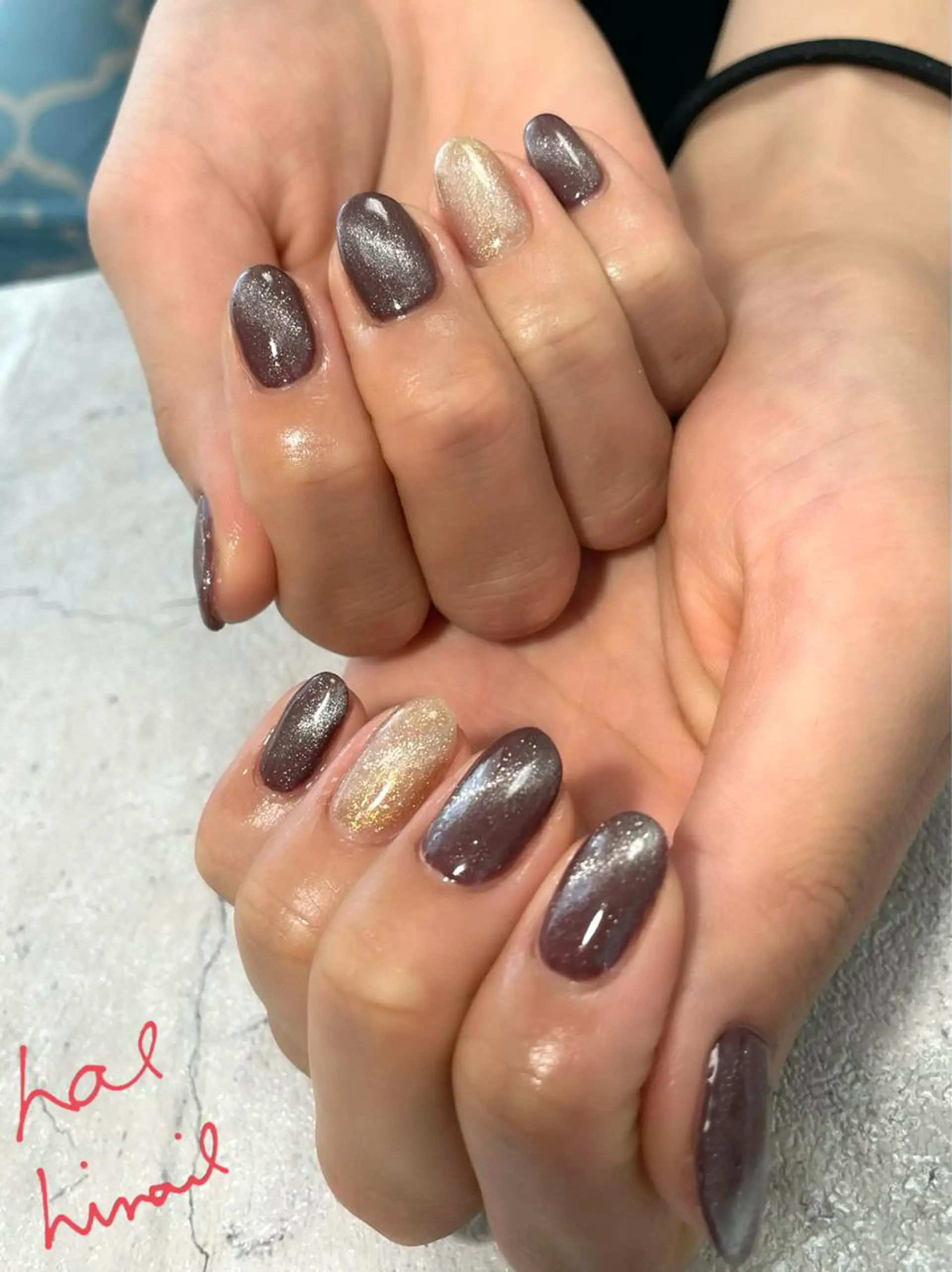 ネイル マグネットネイル はるひな ねいるのネイルデザイン