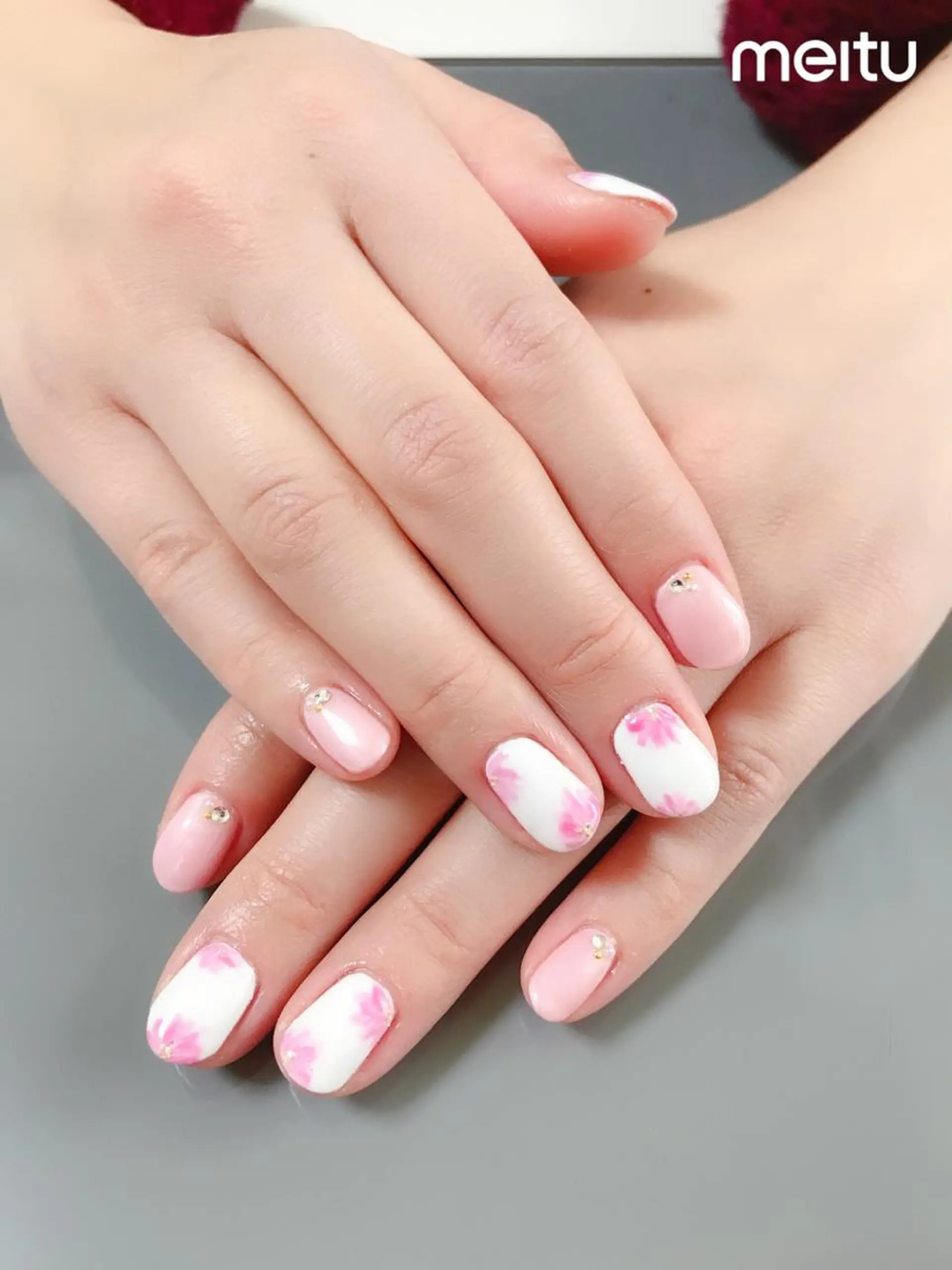 ネイル フラワーネイル ニュアンスネイル ピンク ハンドネイル Masuko Yasukaのネイルデザイン