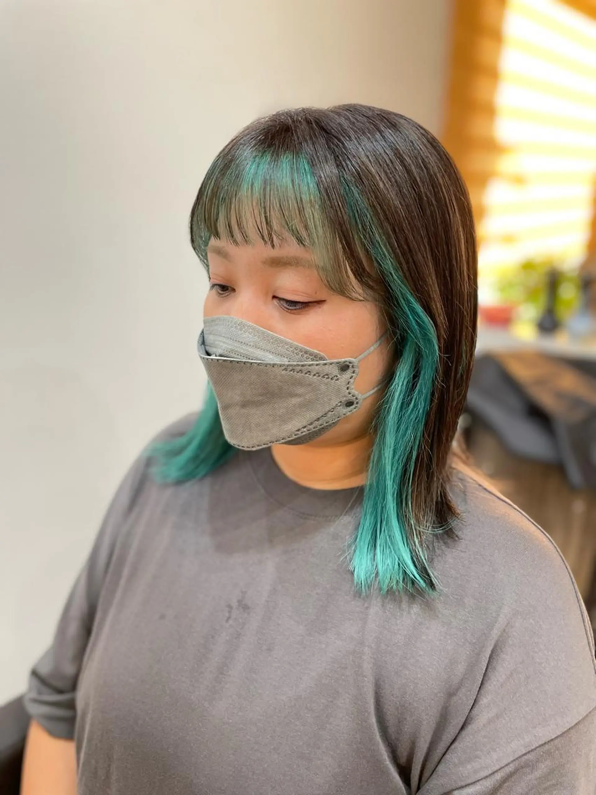 セミロング ハイライト カット ヘアカラー トリートメント Ammi hair所属・YUI/ ブリーチカラー🌷のヘアスタイル