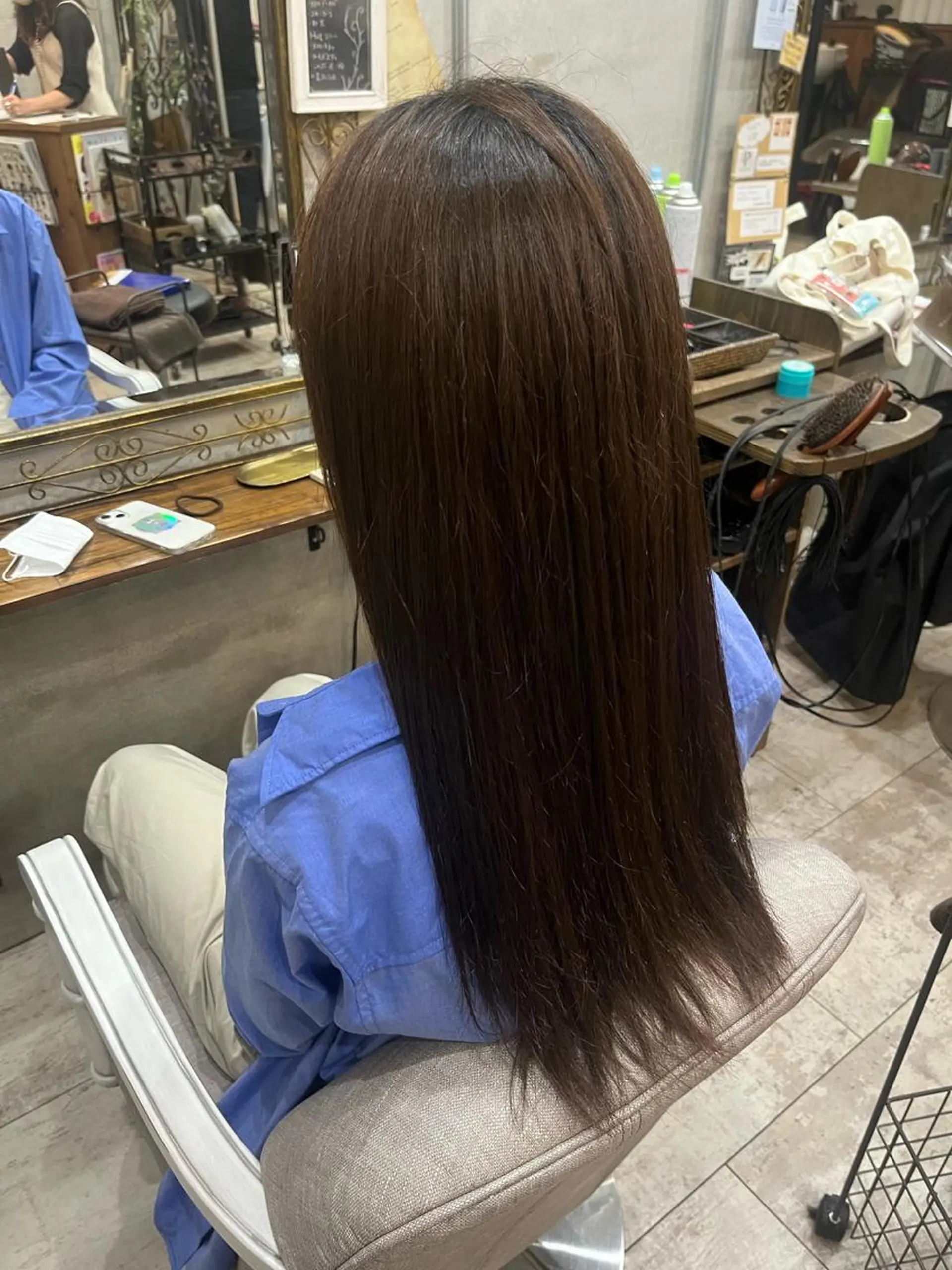 ロング カラー 艶髪/ハイトーン/ ヘアセット/モエノのヘアスタイル