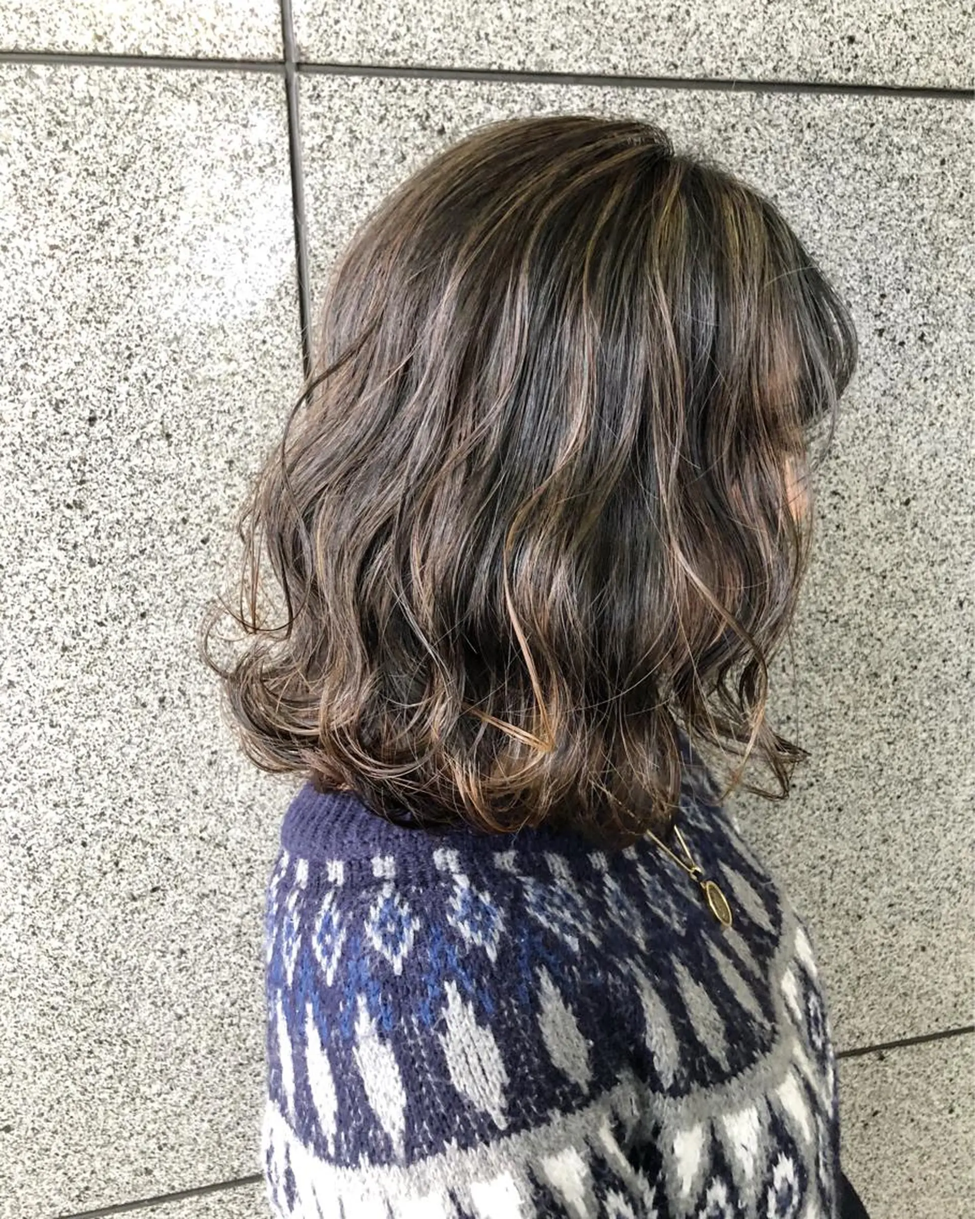 セミロング カラー 透明感カラー グレージュ REVE所属・TAKU 美容師のヘアスタイル