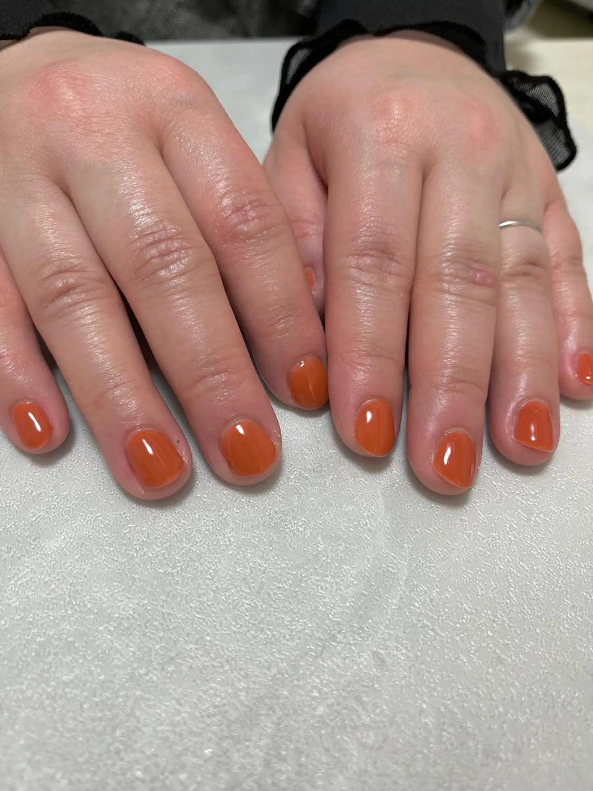 ネイル オレンジ ハンドネイル SAKU nail 作島茜のネイルデザイン