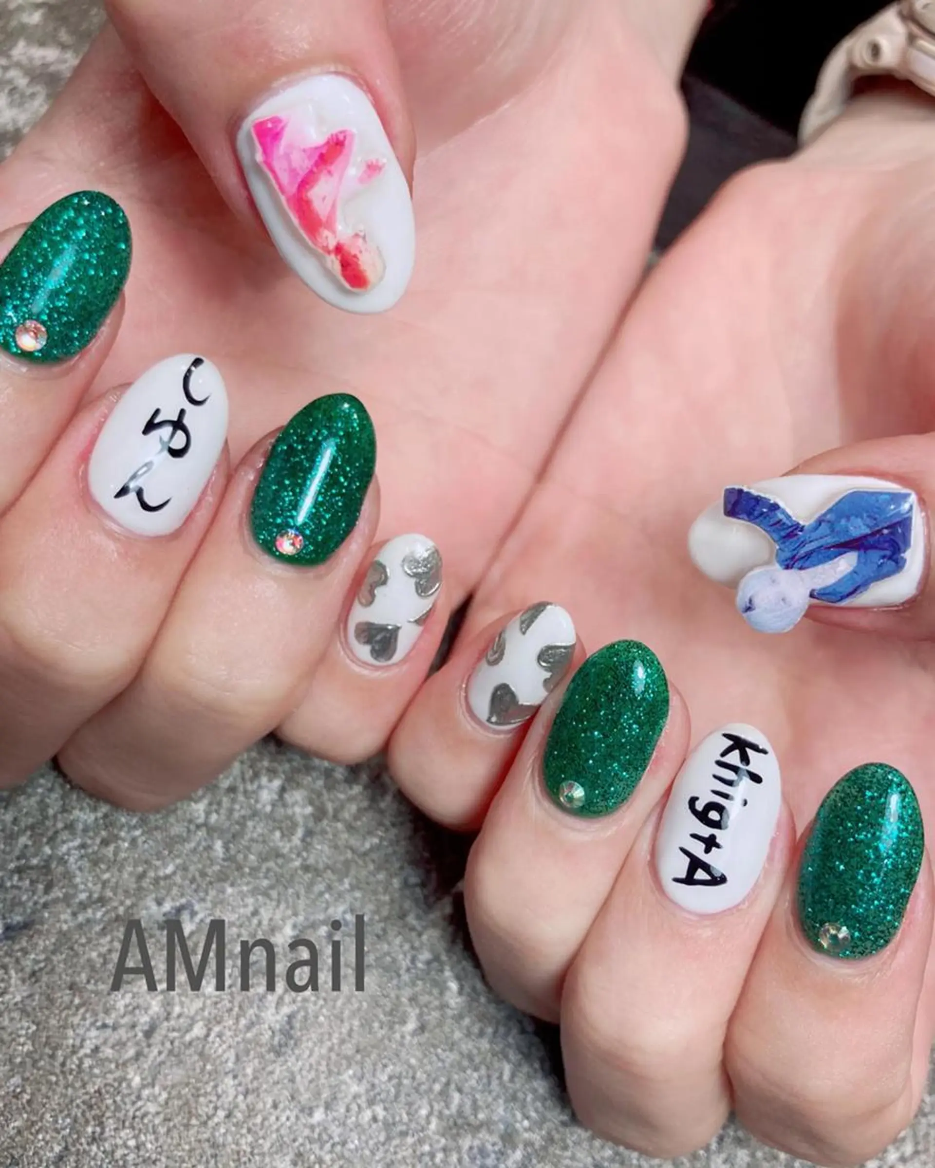 ネイル アートネイル 持ち込み ハンドネイル Am:nail 柏 SUE（スゥ）のネイルデザイン