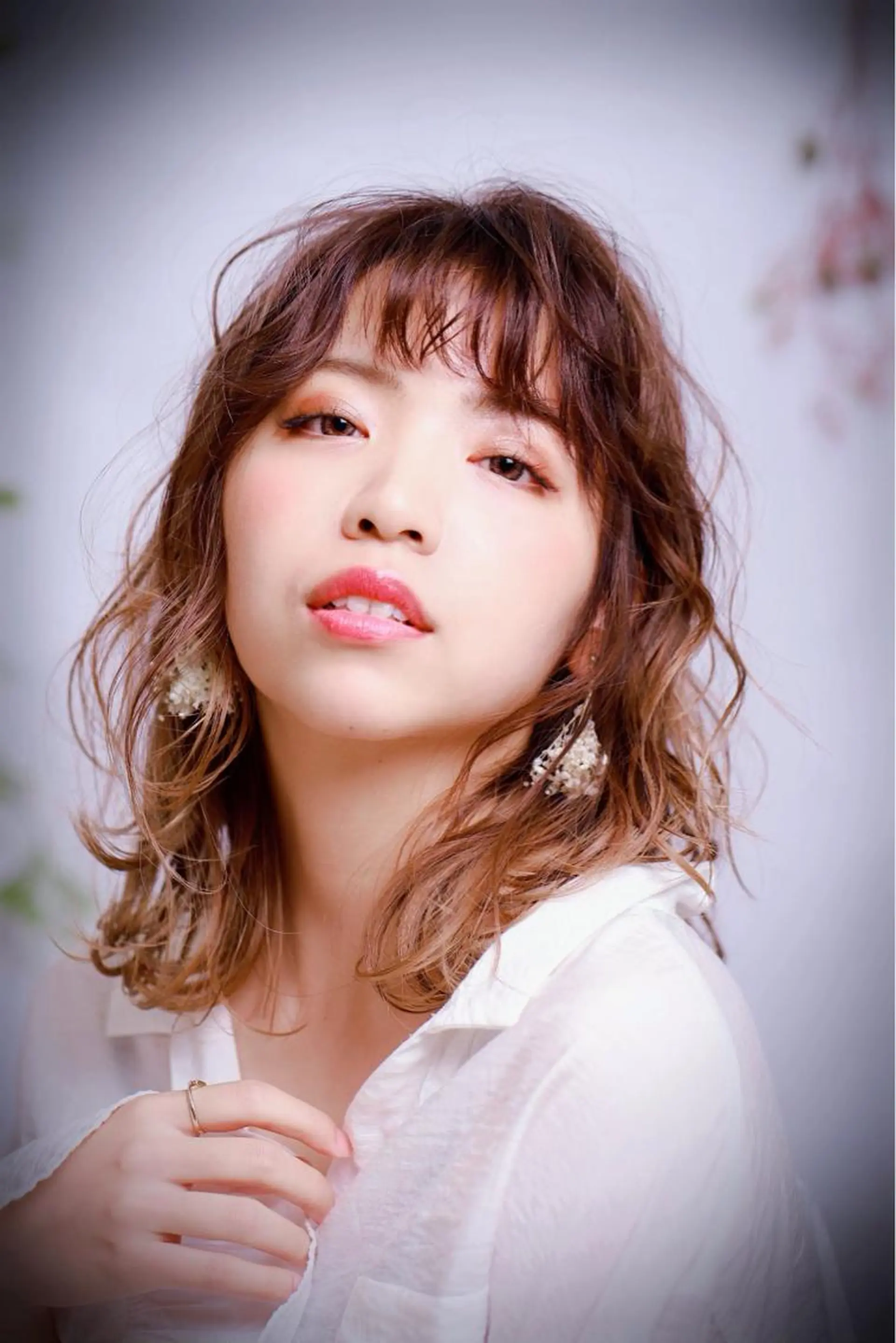 セミロング カラー パーマ 古川 琴美のヘアスタイル