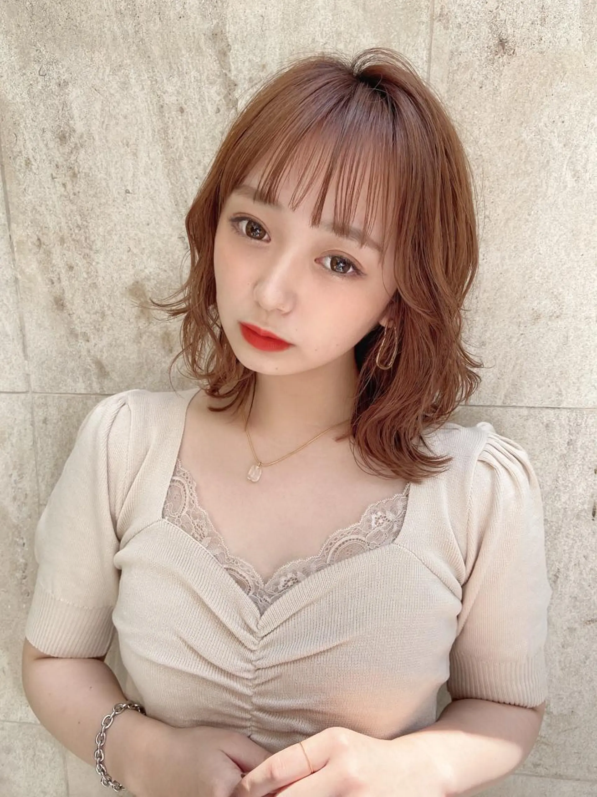 ミディアム カラー ヘアアレンジ カット ヘアカラー トリートメント 天神レイヤーカット No.1💖マユカのヘアスタイル