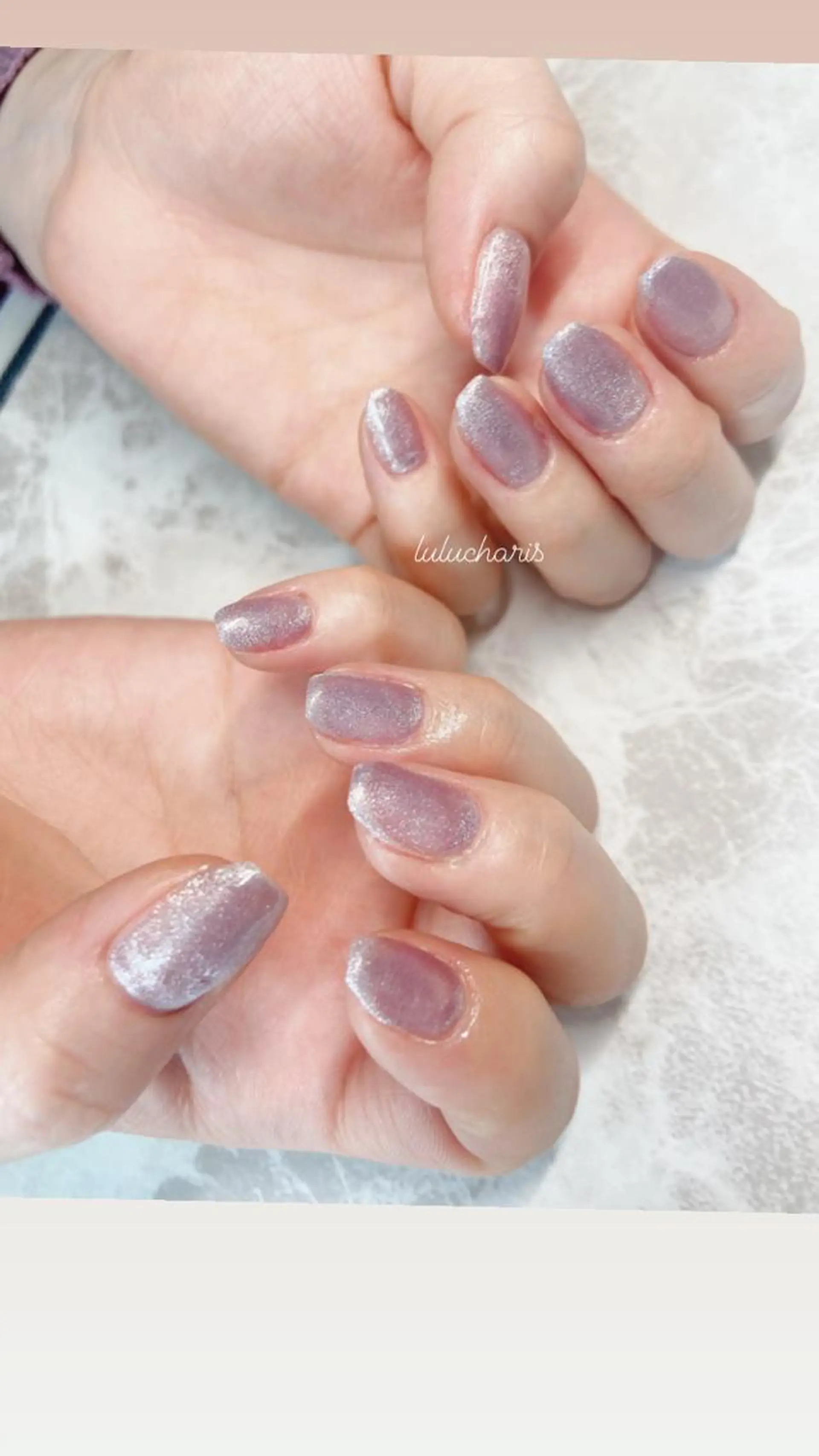 ネイル マグネットネイル マグネットワンカラー ワンカラーネイル lulucharis nailのネイルデザイン