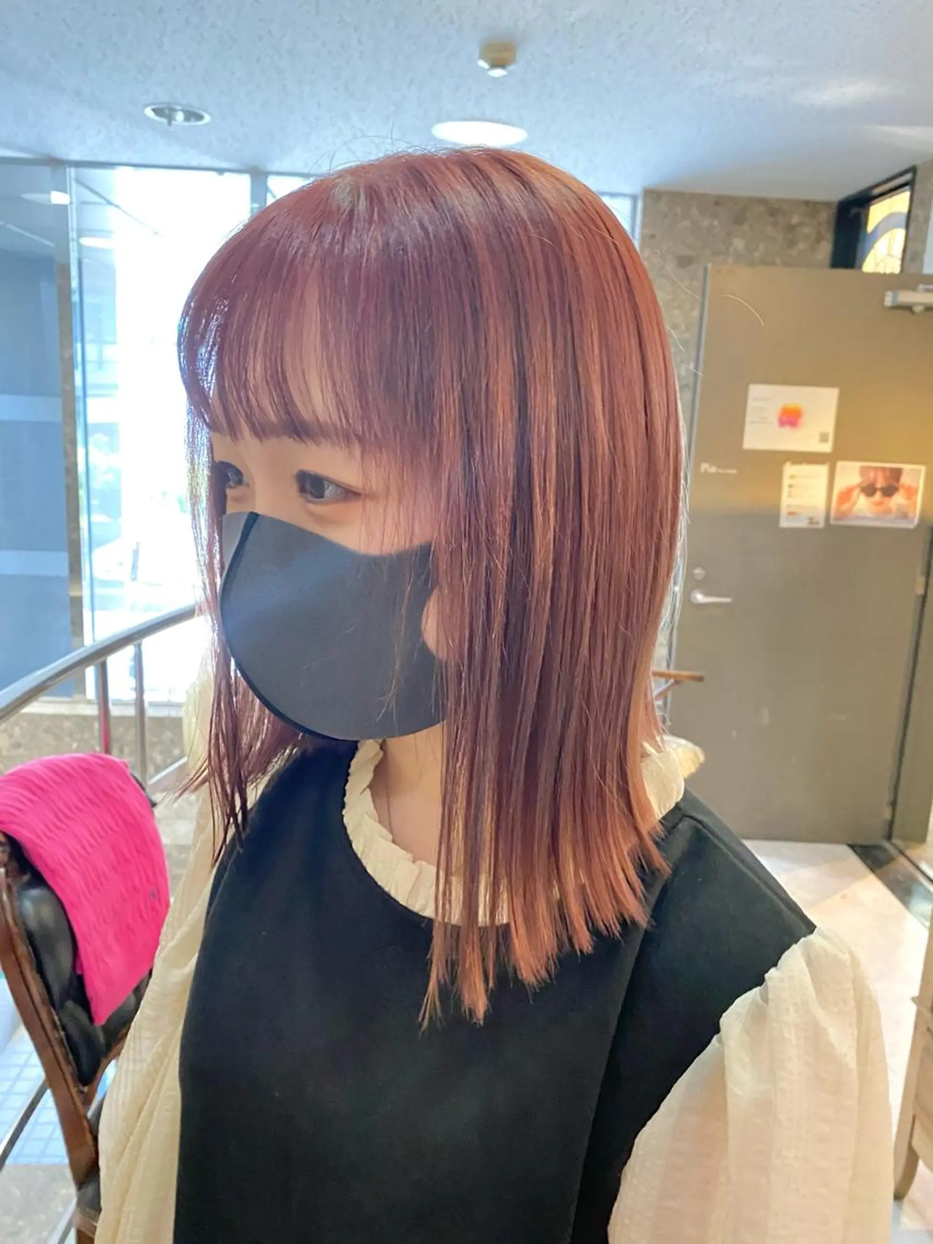 セミロング カラー ヘアカラー ハッシュレイヤー ༊*·˚ リナのヘアスタイル