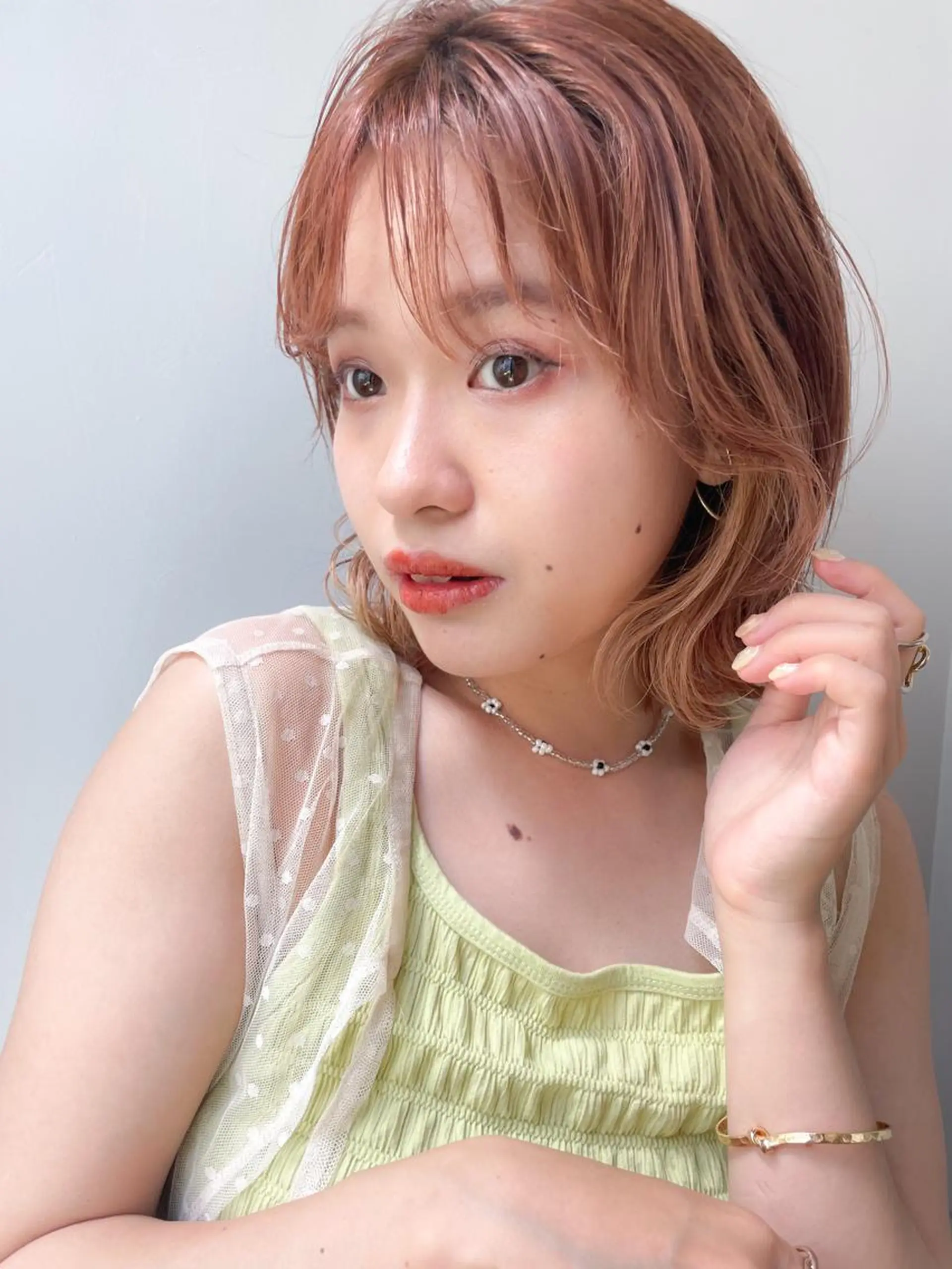 セミロング カラー ベージュカラー インナーカラー ミルクティーベージュ ボブ ヘアカラー ✨カラー支持No.1 🧸ワキ カナコ🧸のヘアスタイル