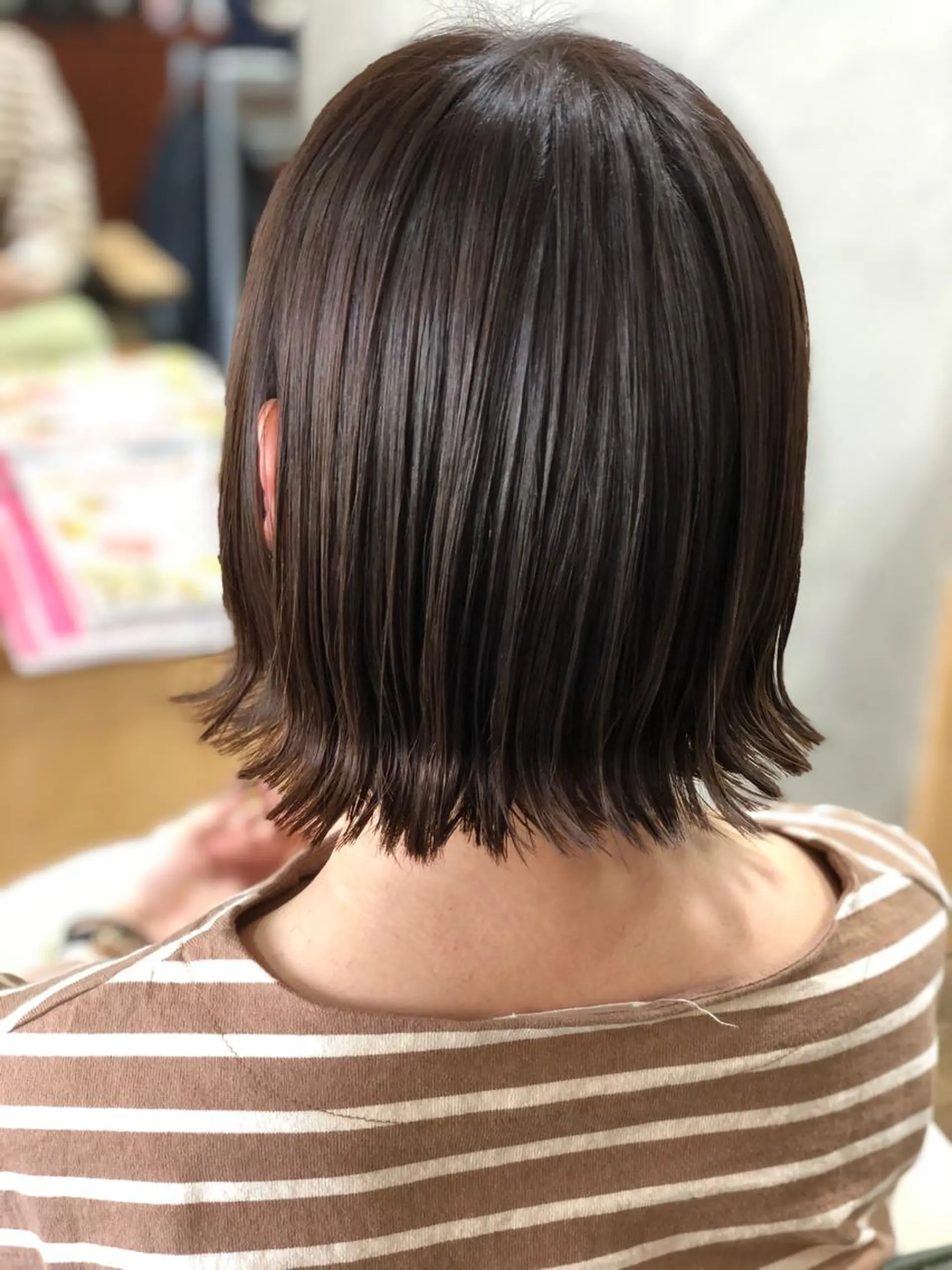 ミディアム カット ヘアカラー 國次 夕貴のヘアスタイル