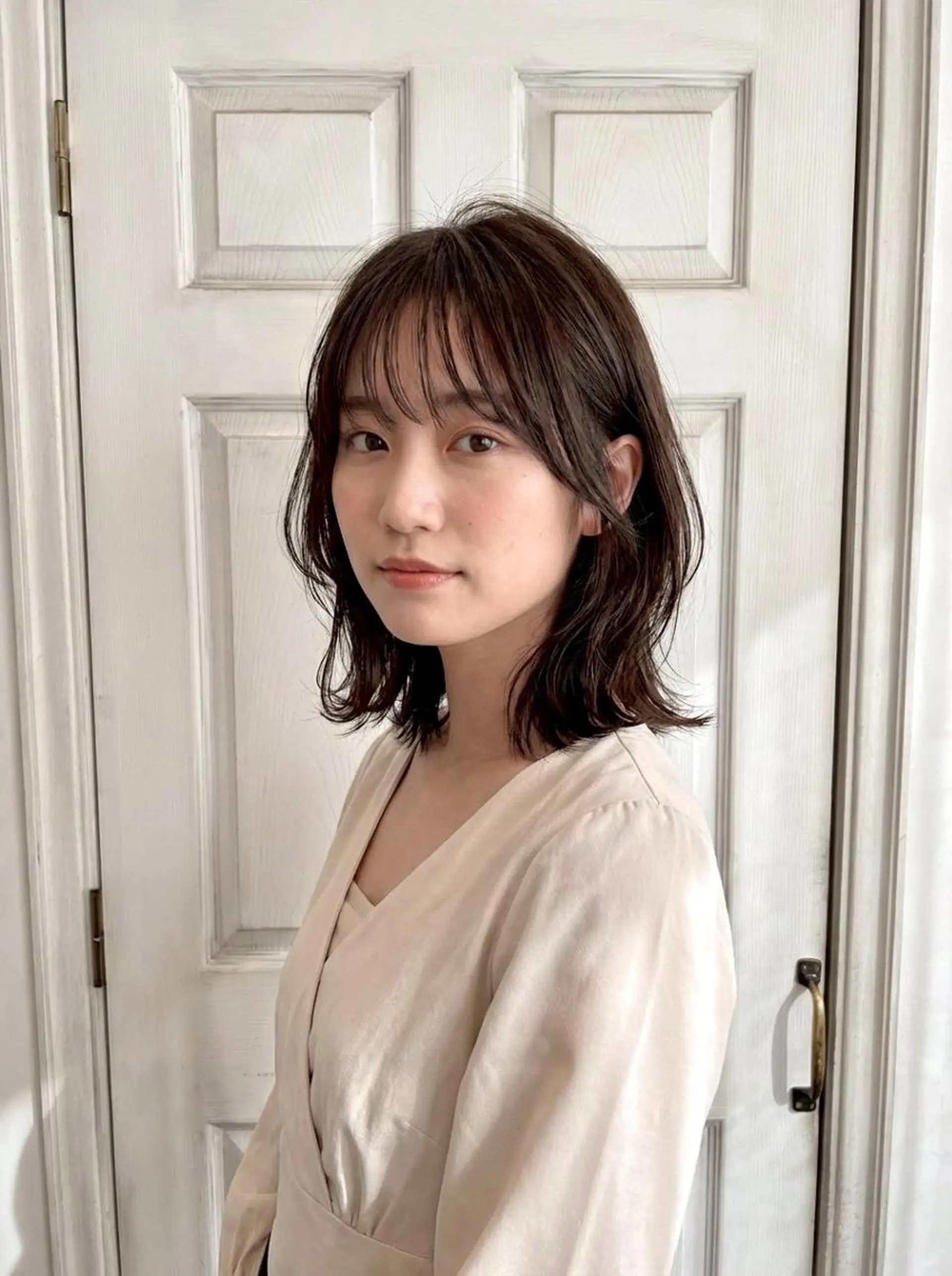 ミディアム ボブ くびれヘア 顔周りカット 髪質改善 韓国風ヘア Aroma hair 🌙tanakaのヘアスタイル