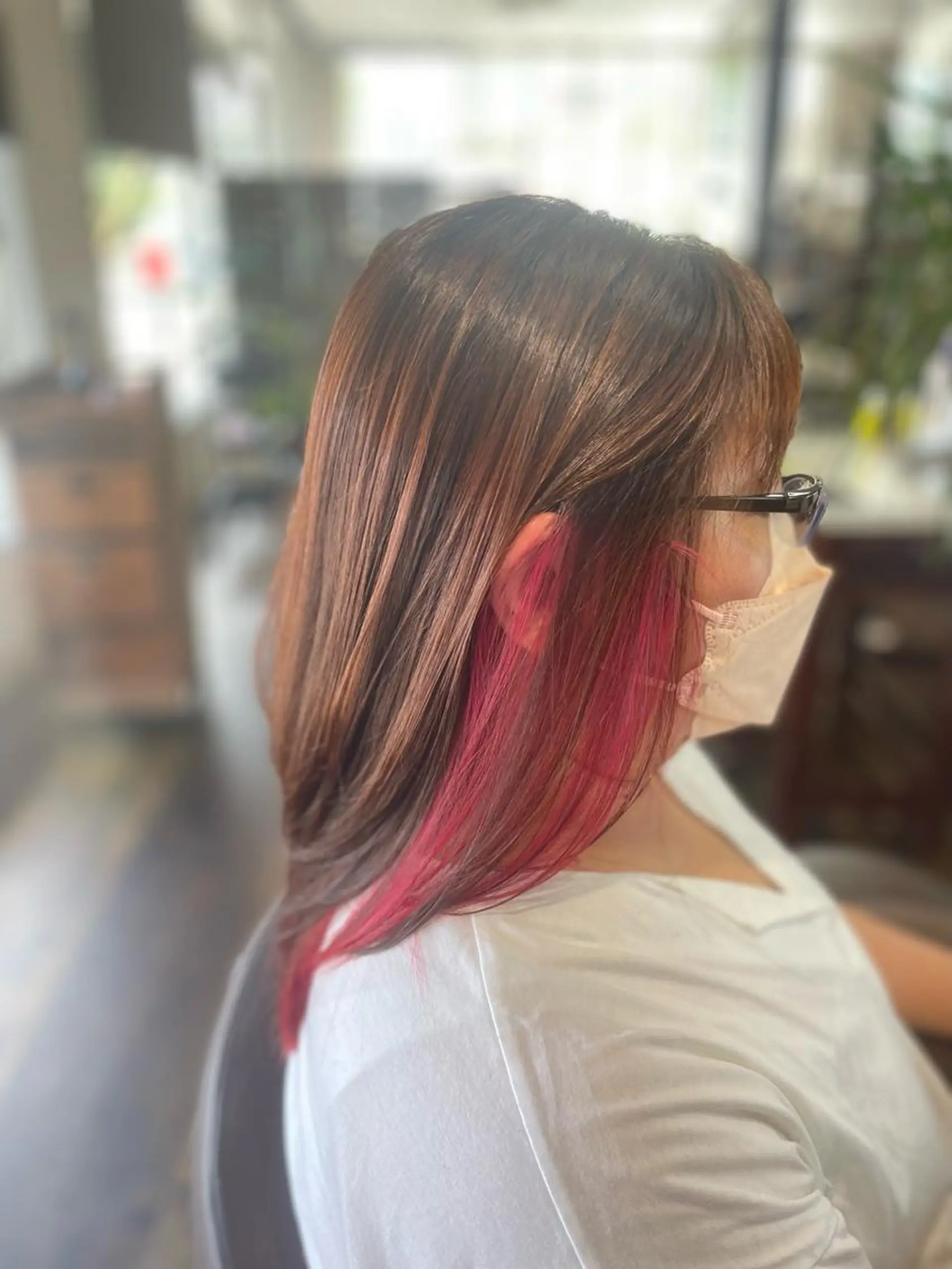 セミロング 髪質改善 レイヤーカット 菊田 悠斗のヘアスタイル