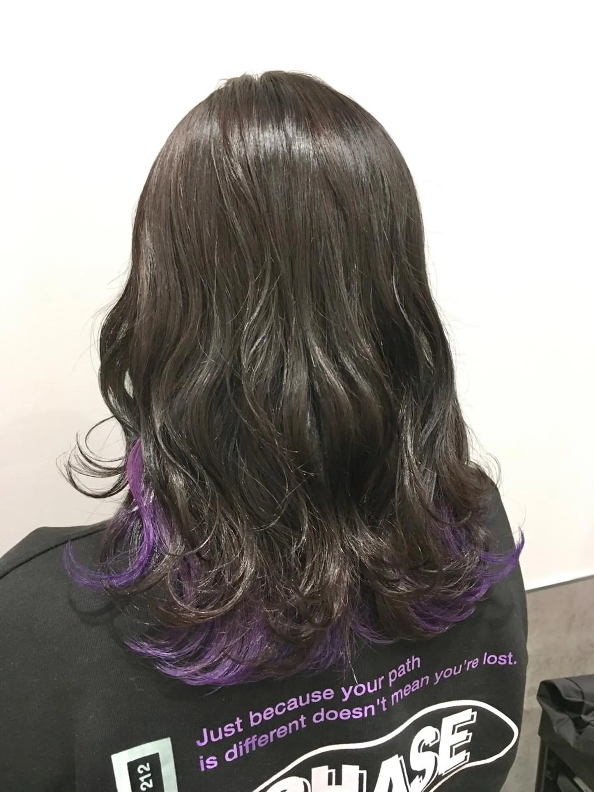 セミロング カラー パープルカラー ヘアカラー トリートメント ヘアセット yoshi ☆のヘアスタイル