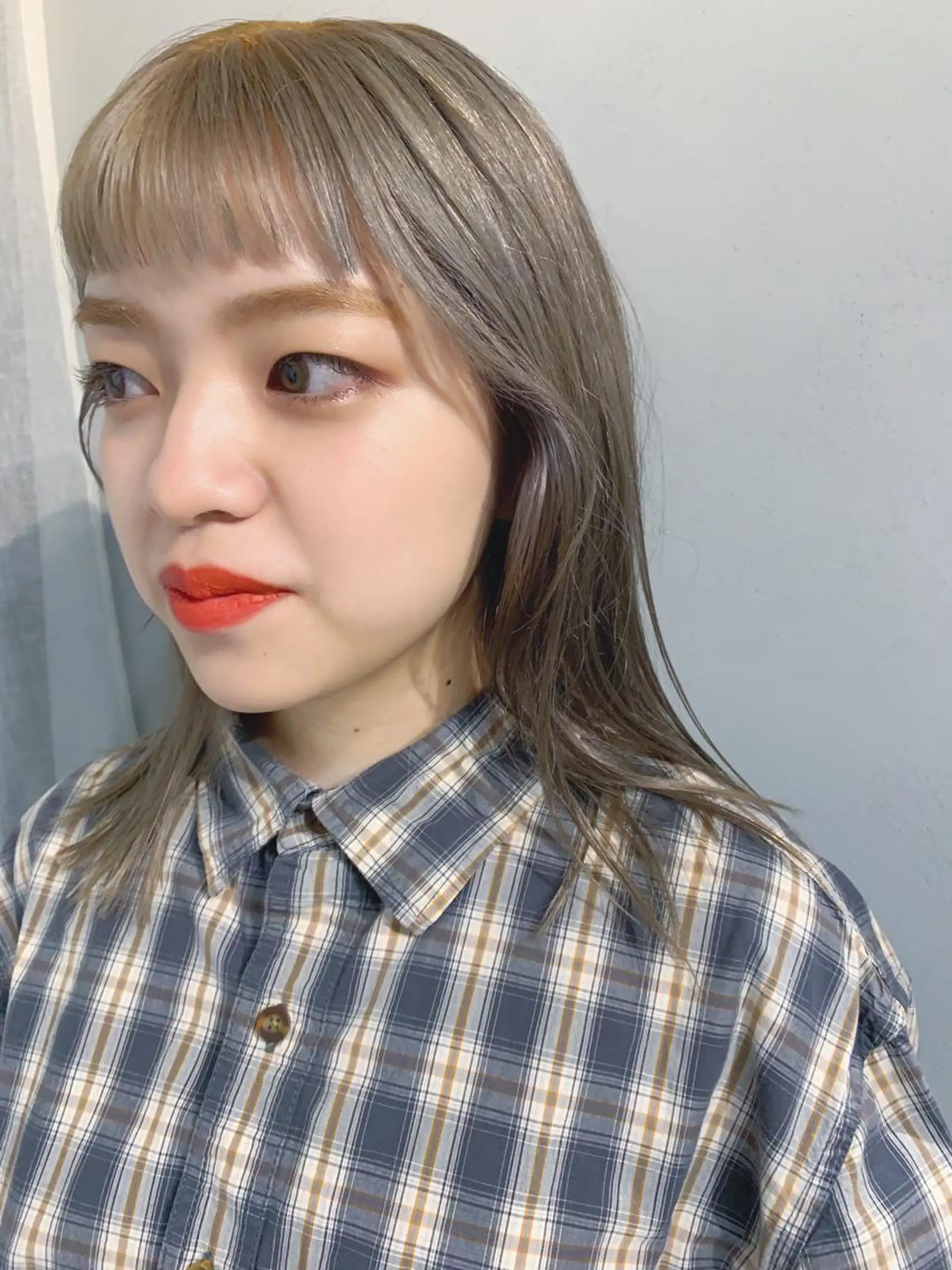 セミロング カラー ボブパーマコテ巻き風 パーマNo1深江秀平のヘアスタイル