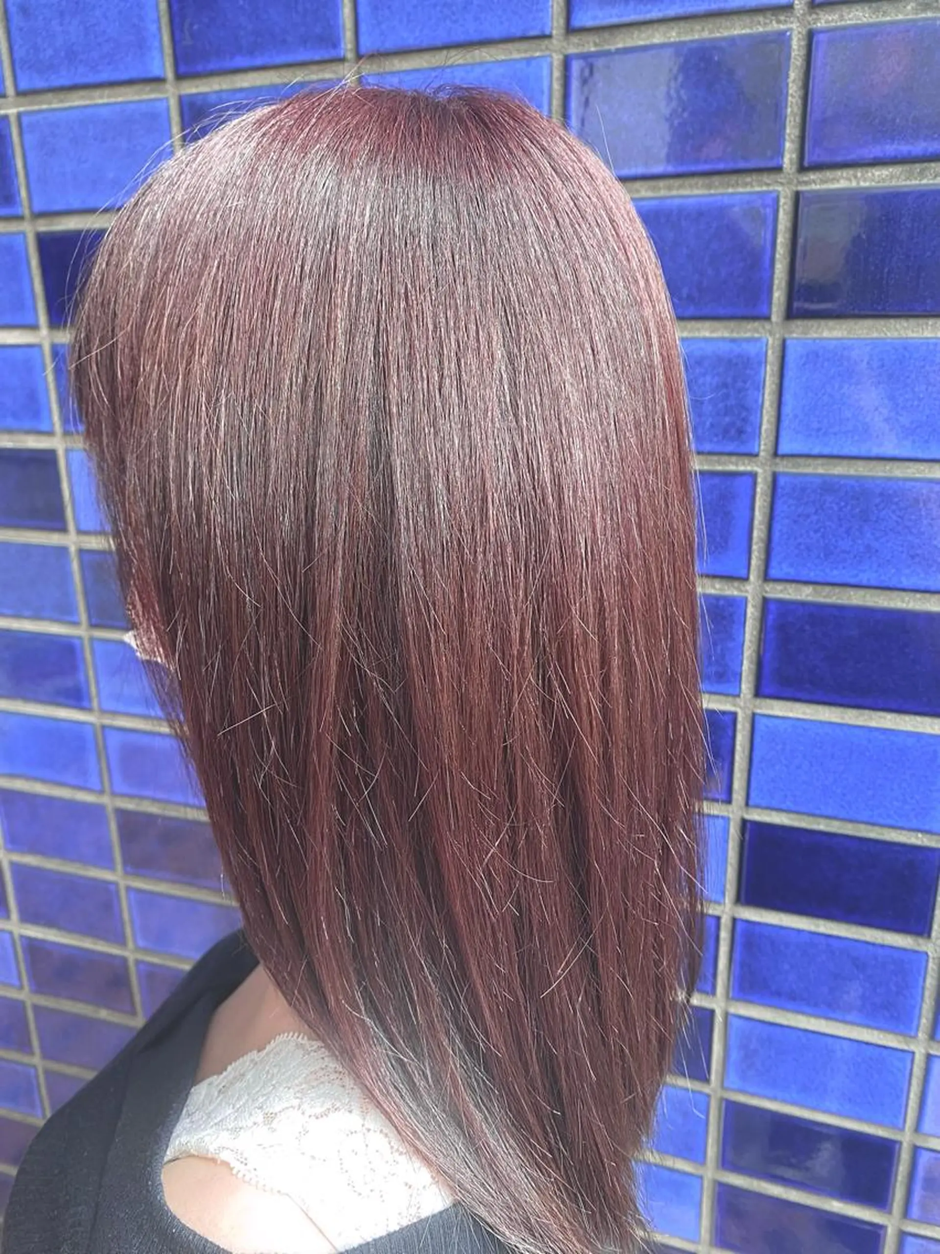 カラー ブラウンカラー ピンクカラー 斉藤 凜のヘアスタイル