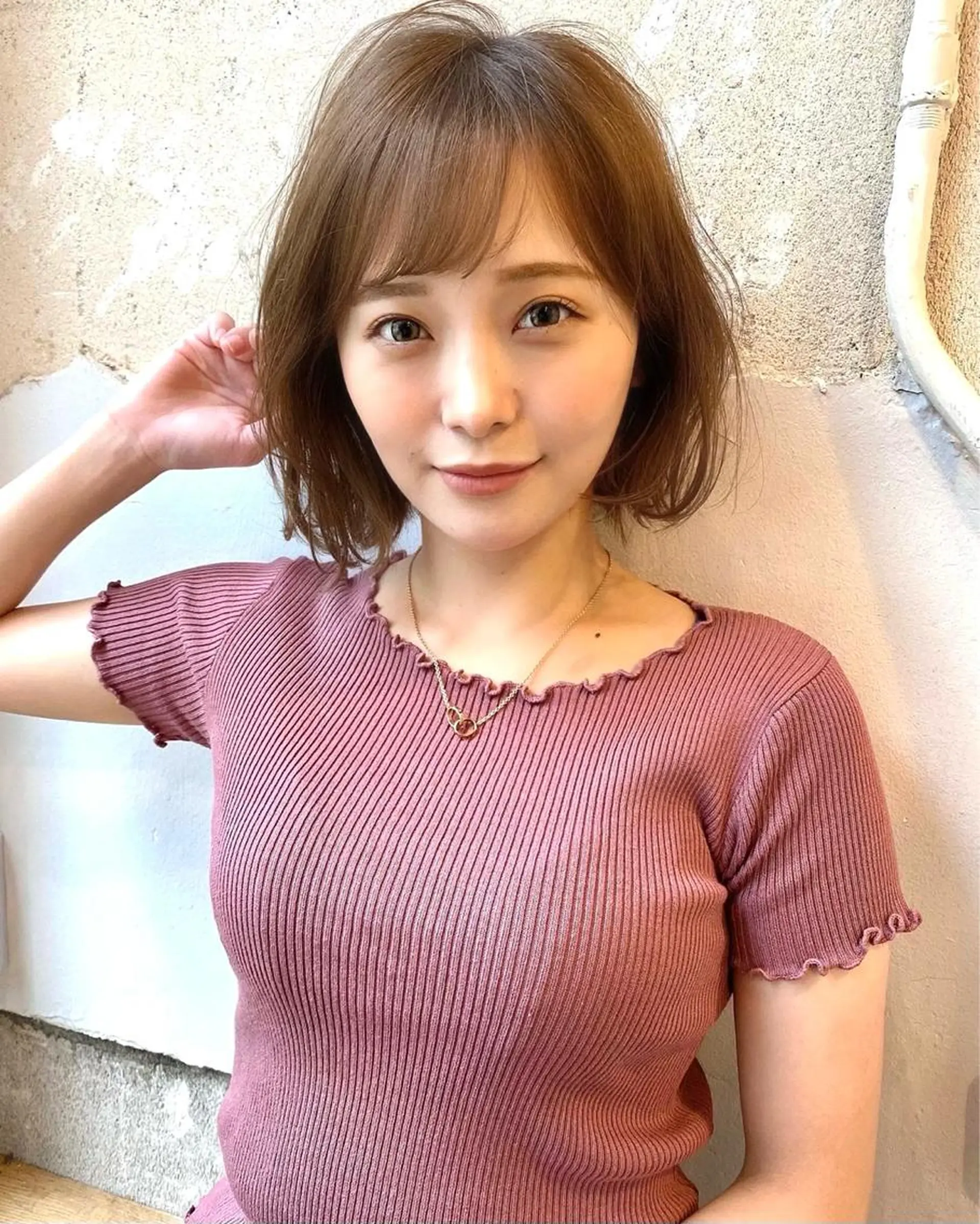 ショート ボブレイヤー ボブ レイヤーカット ✨透明感カラー/縮毛 恵比寿HAYATO✨のヘアスタイル