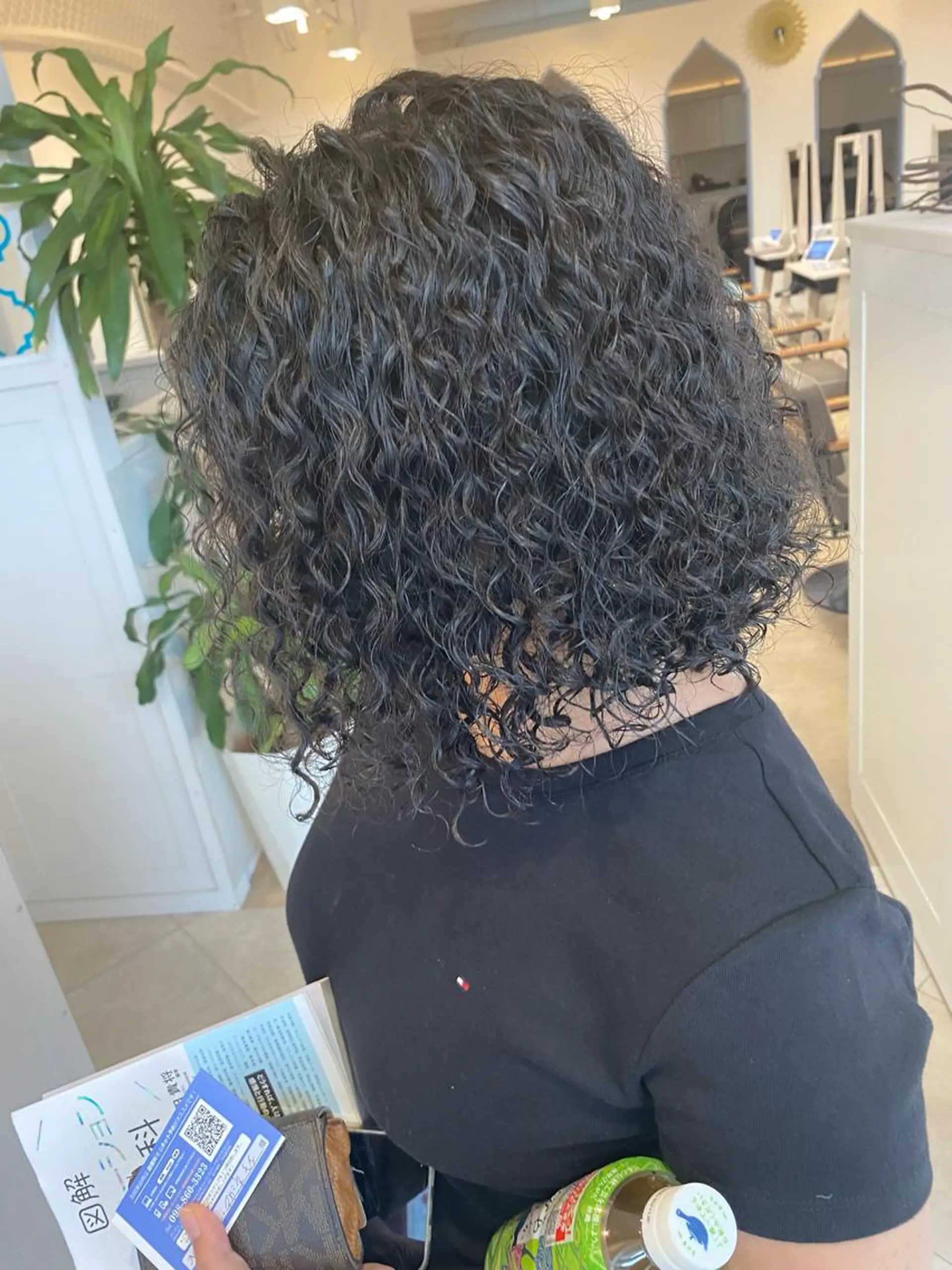 セミロング パーマ カット パーマ 饒平名 知也のヘアスタイル