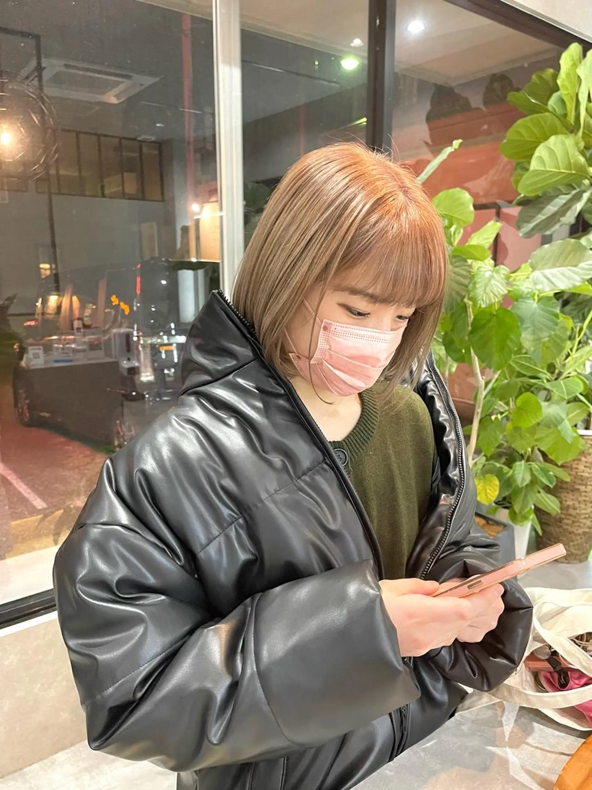 ミディアム カラー カット ヘアカラー トリートメント 一ノ瀬 暁のヘアスタイル