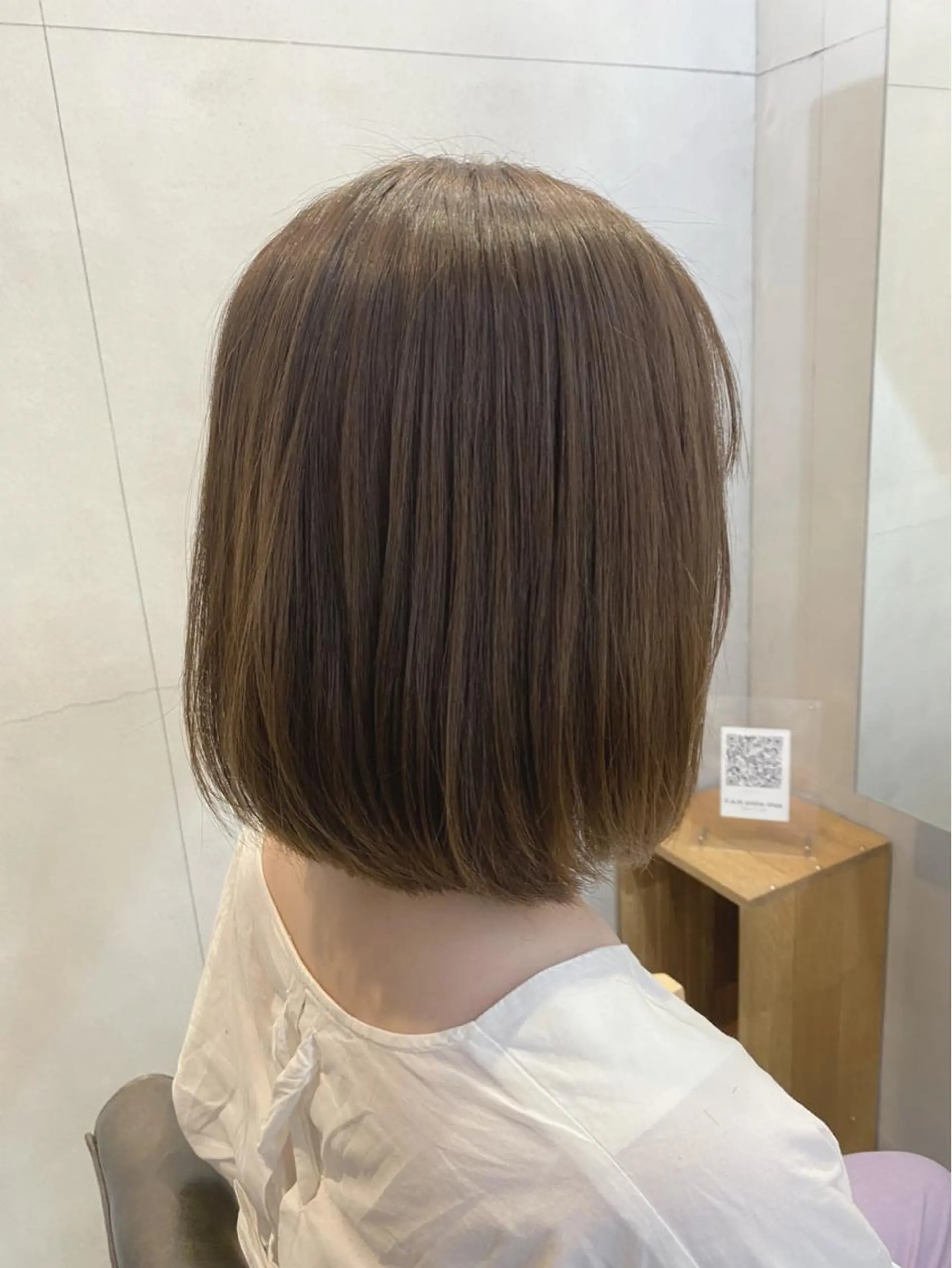 ミディアム 縮毛矯正 conne& ririのヘアスタイル