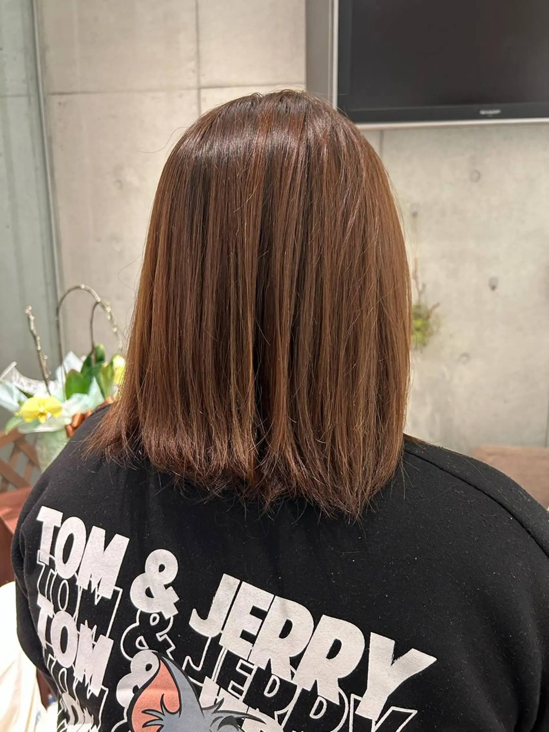 ミディアム カラー 増渕 里奈のヘアスタイル