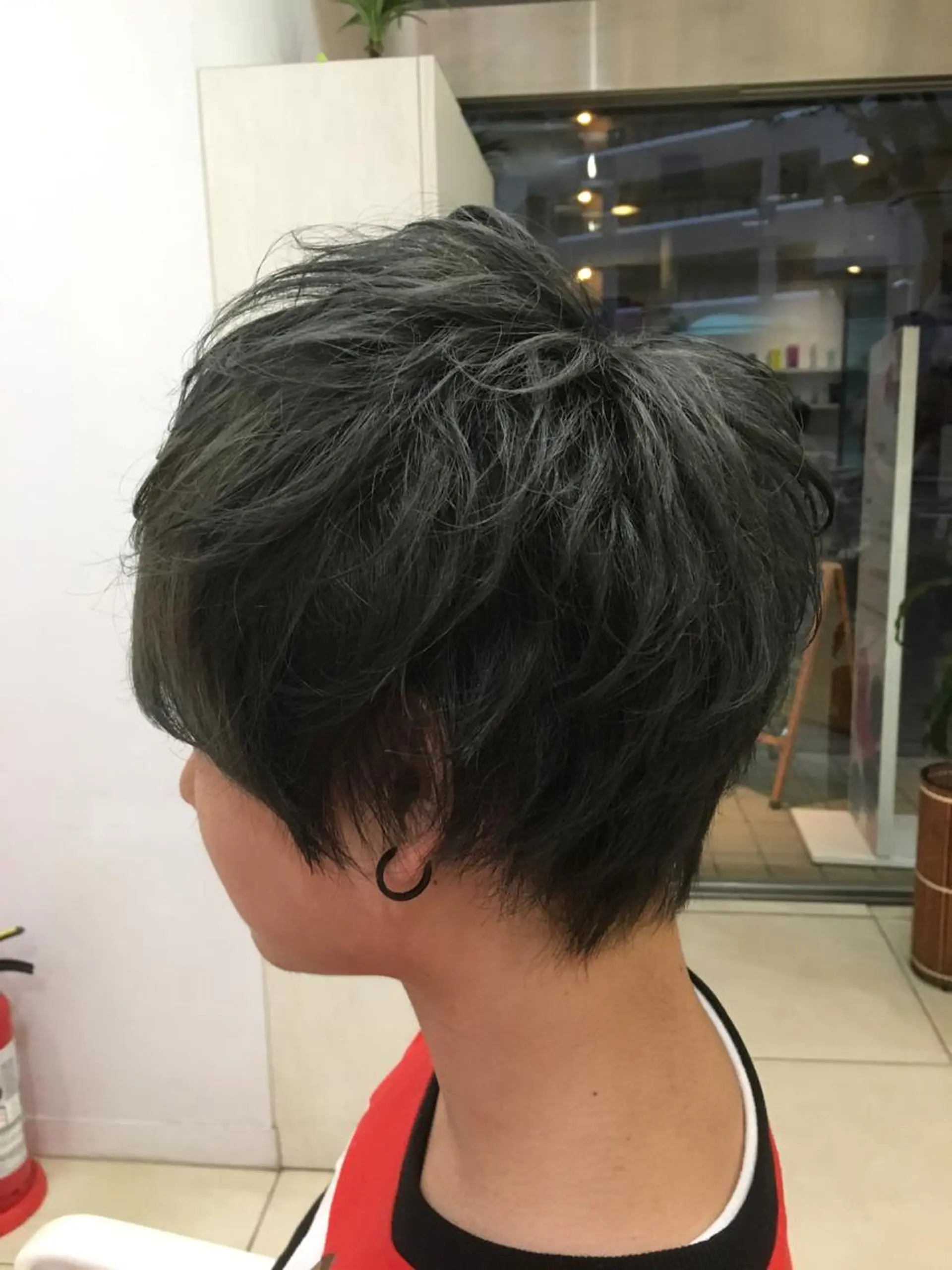 ショート カラー メンズ 髪質改善× 白髪ぼかし溝江のヘアスタイル