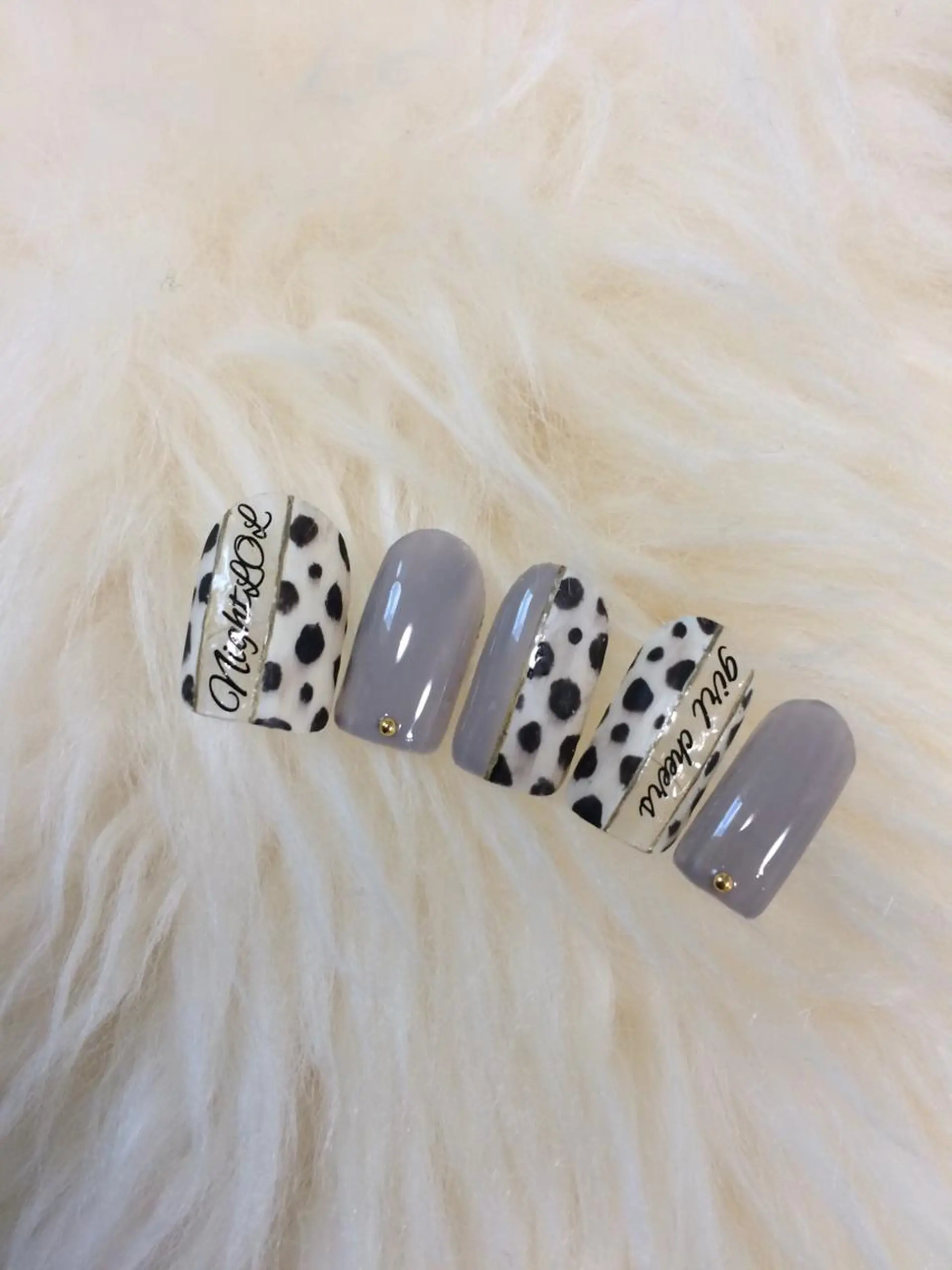 ネイル アニマル柄 ブラウン グラデーション マットネイル ハンドネイル Nailsalon E's cafeのネイルデザイン