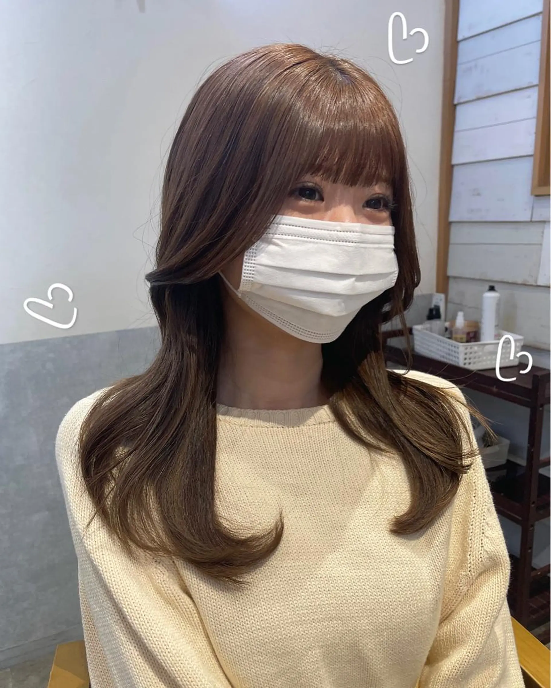 セミロング 中韓style 💄🤍愛子🇨🇳のヘアスタイル