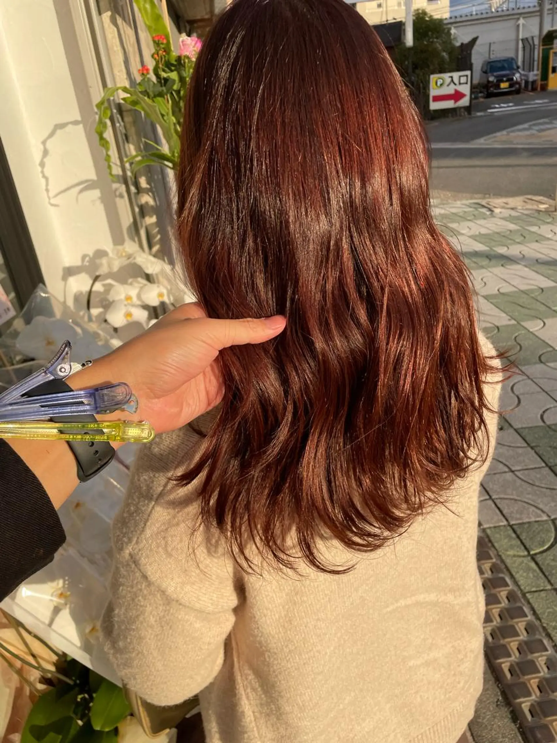 セミロング ショートボブ セミロングパーマ 韓国風カラー ボブ ハイライト ヘアカラー トリートメント ヘアセット hair terra ce M奈良店のヘアスタイル