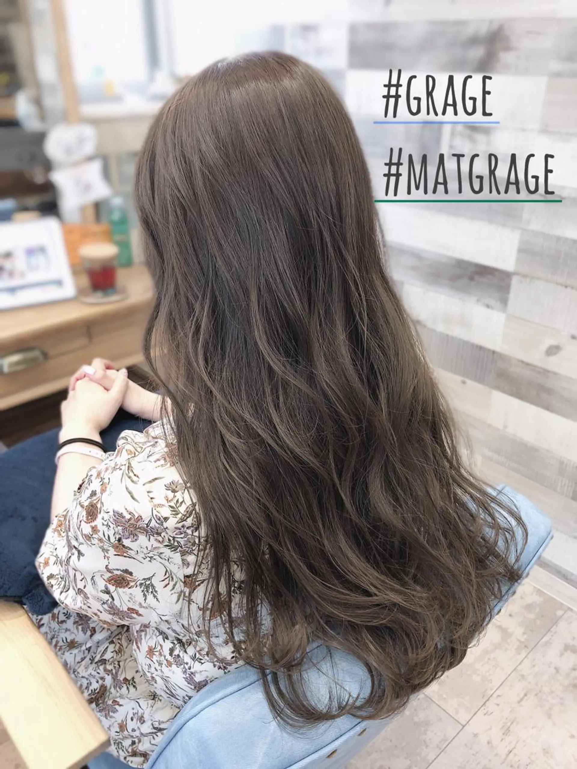 ロング カラー グレージュ シアーグレージュ 外国人風ヘア 🍔Mamiのヘアスタイル