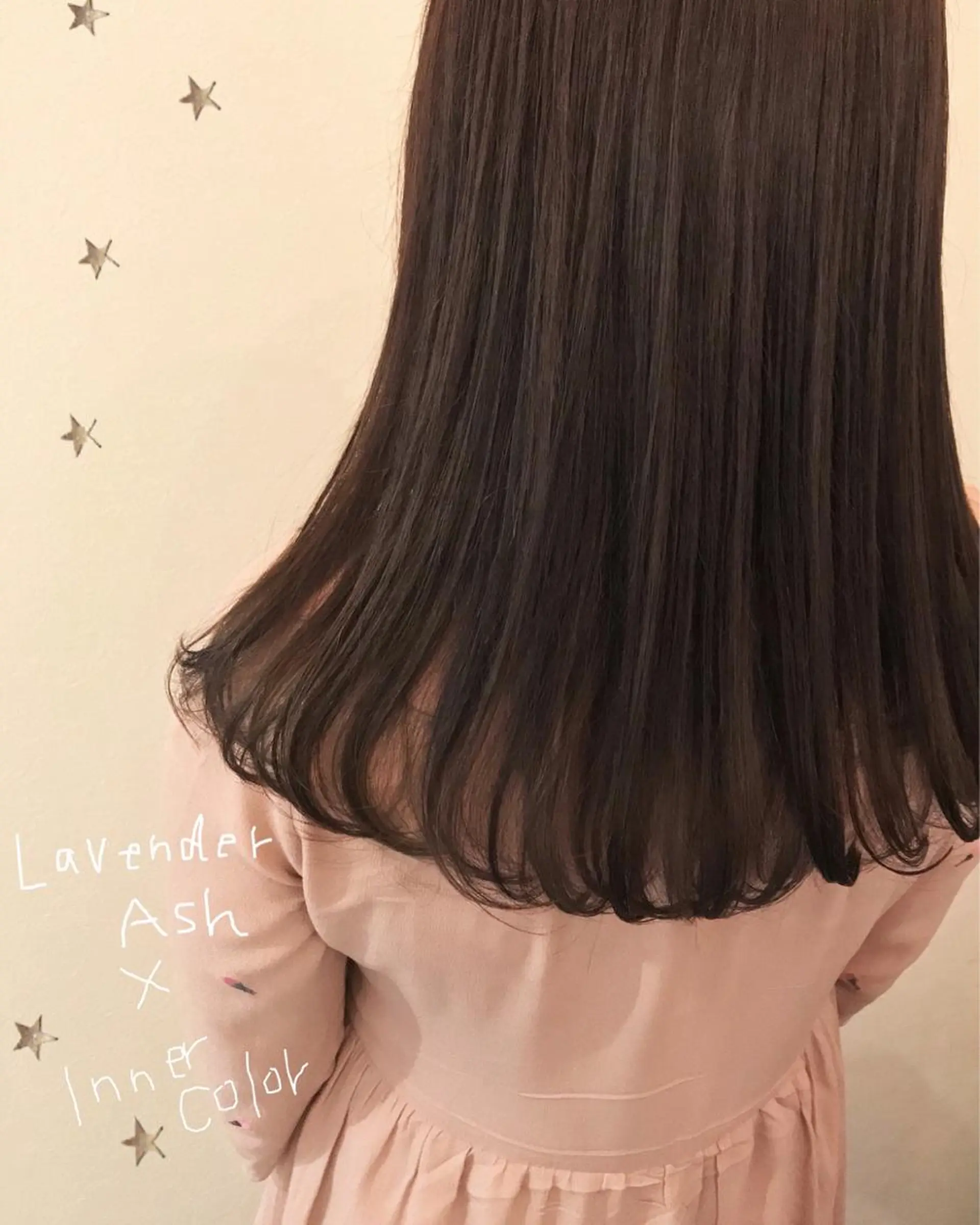 セミロング カラー インナーカラー 市川 千夏のヘアスタイル