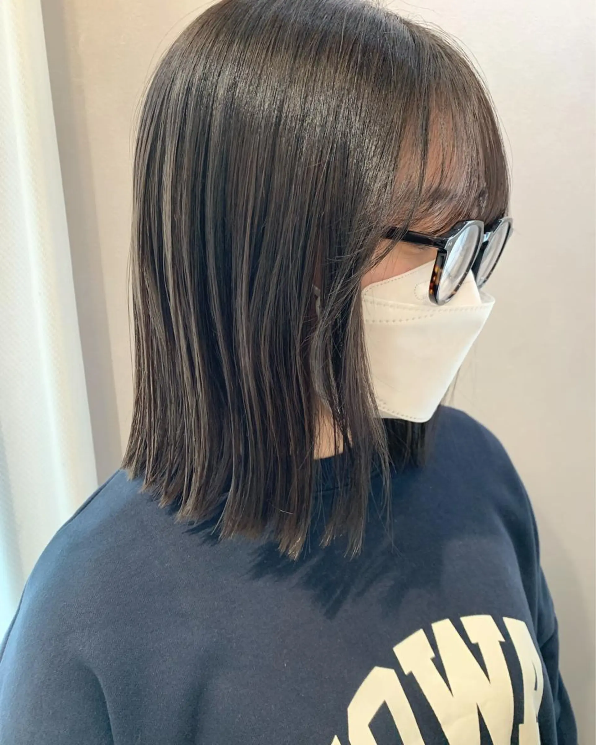 ミディアム カラー 透明感カラー グレージュ hub hair レイヤー/透明感のヘアスタイル