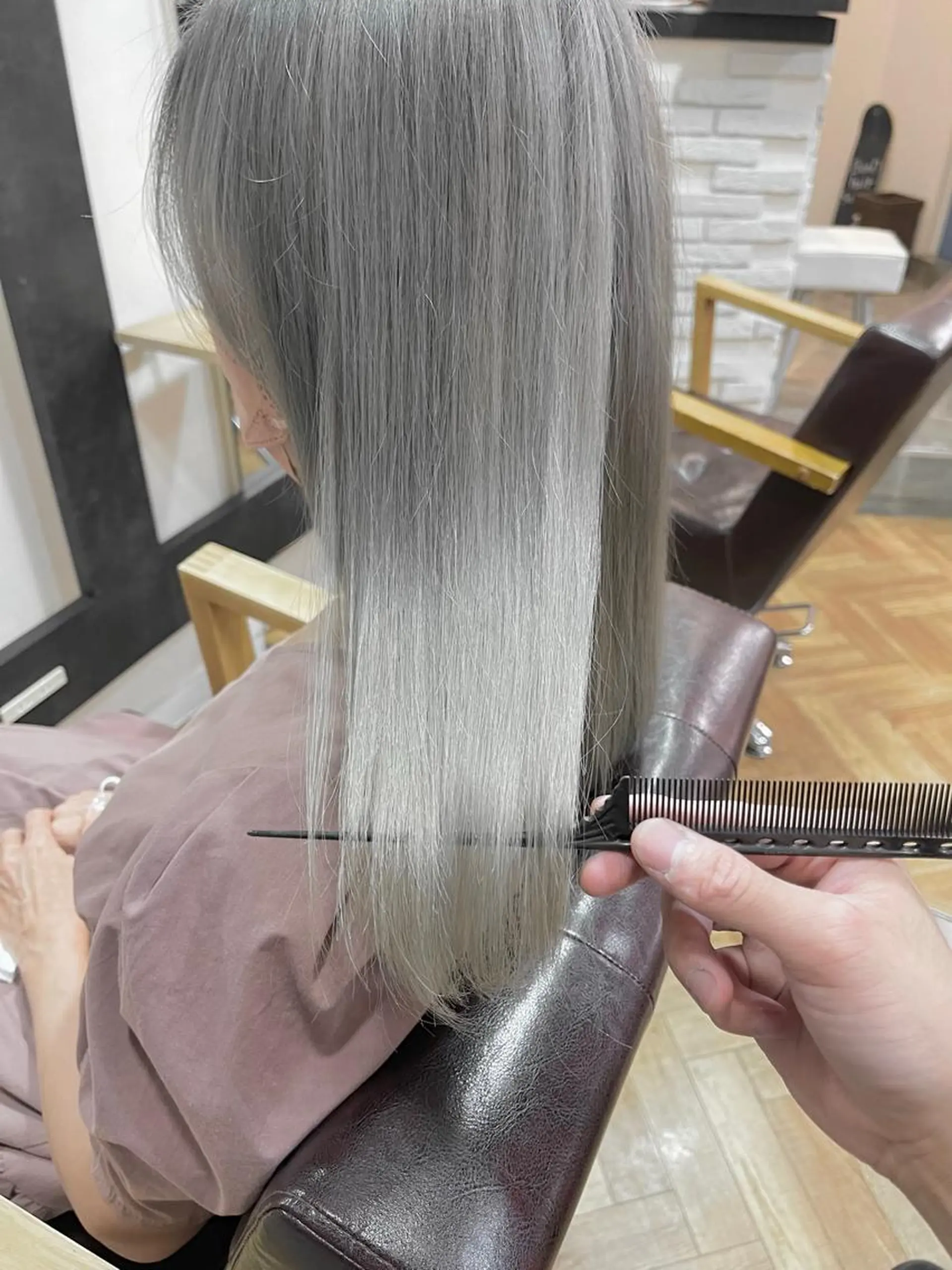 セミロング 髪質改善＆艶カラー Zina💋池袋のヘアスタイル