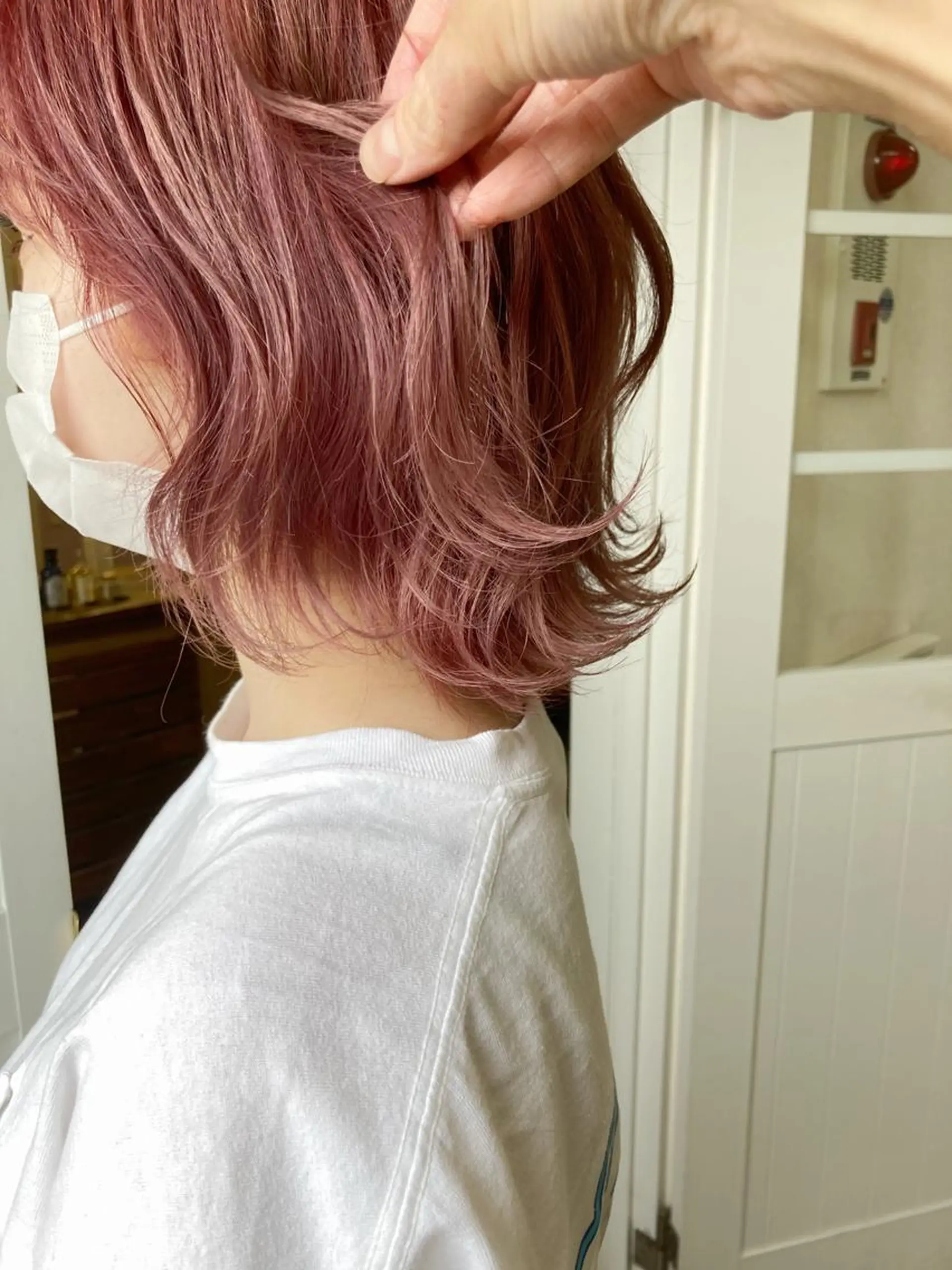 ミディアム カラー ブリーチ カット ヘアカラー トリートメント 小木曽智美 /ボブ/ショートのヘアスタイル