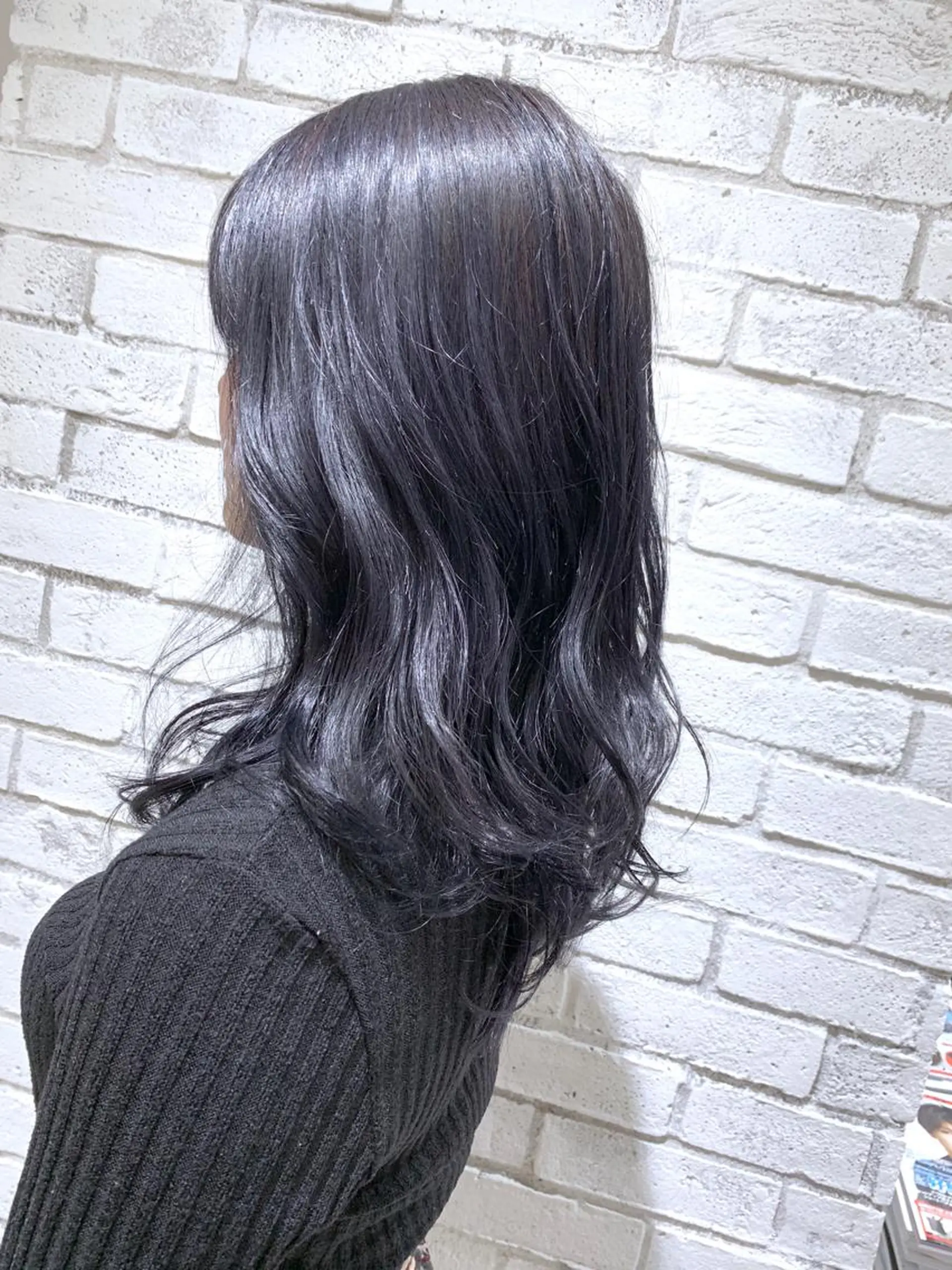 セミロング カラー パーマ ヘアアレンジ グレージュ ネイビーカラー ヘアカラー トリートメント filo byFeria渋谷所属・縮毛矯正/美髪 髪質改善/石田幸輔のヘアスタイル