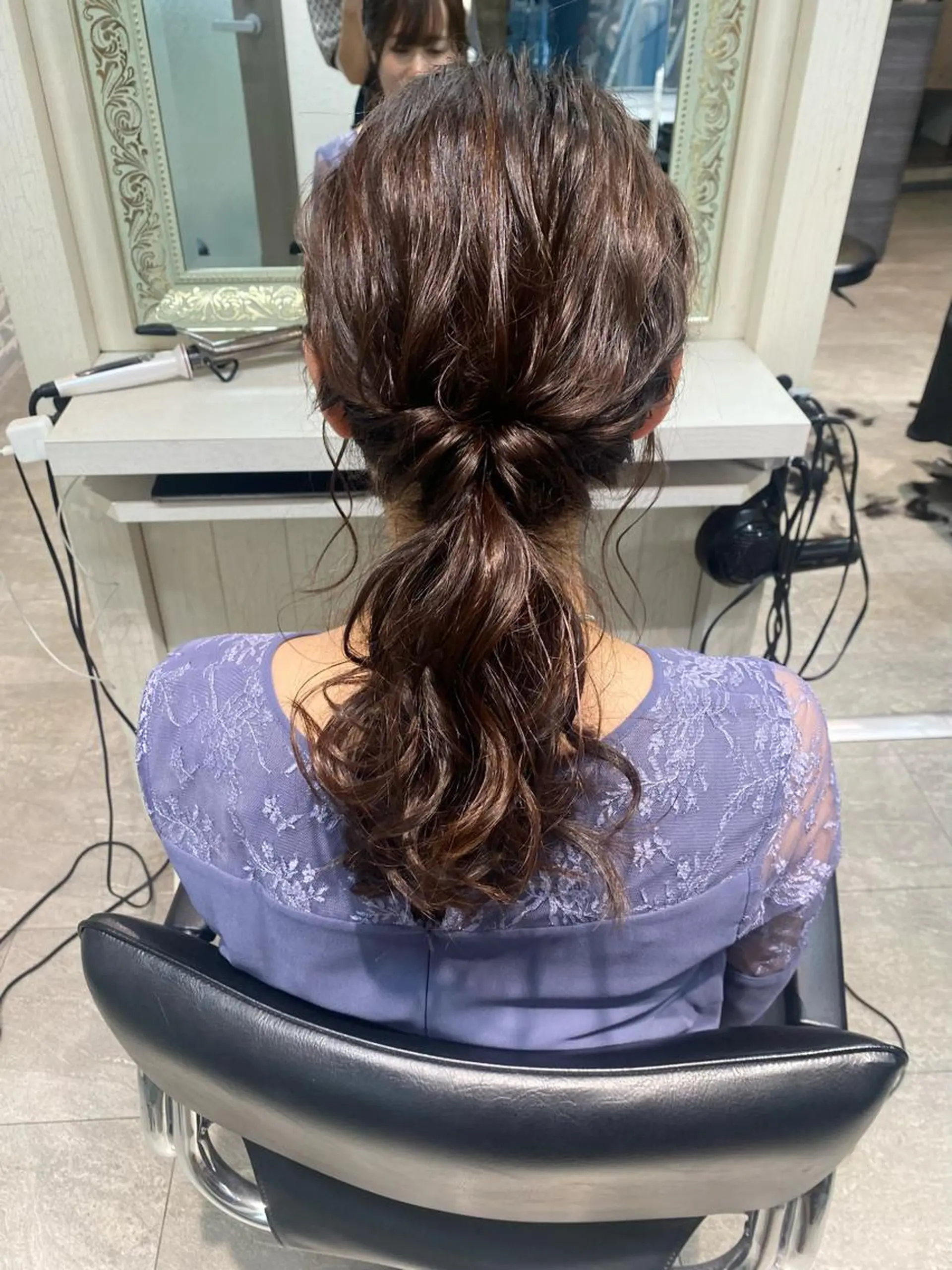 セミロング ヘアアレンジ デート 🤍韓国風ヘア 柴田真帆🤍のヘアスタイル