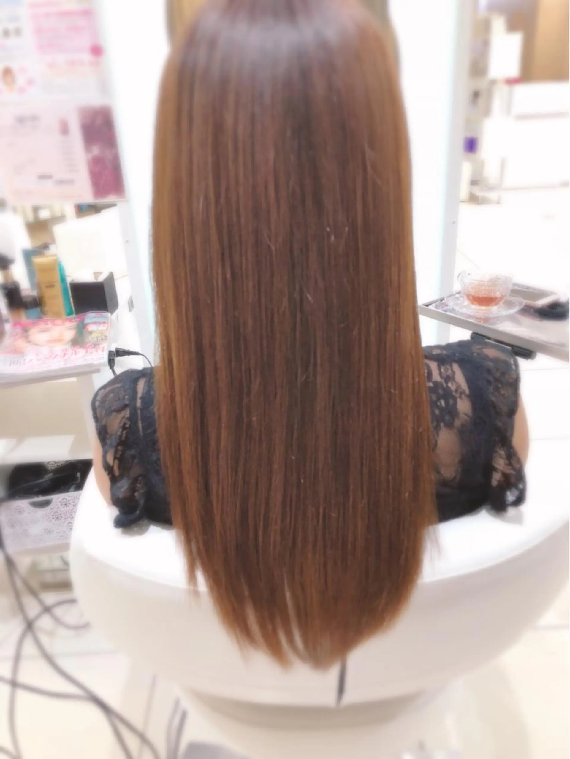 ロング カット ヘアカラー トリートメント 上田 篤史のヘアスタイル