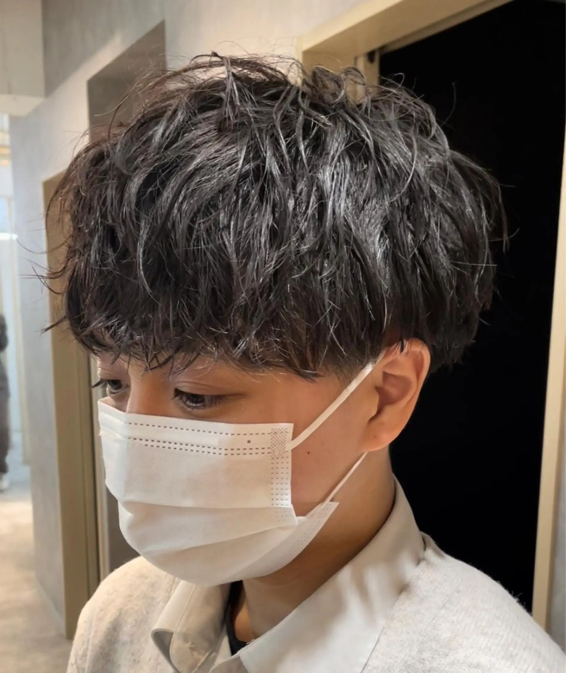 ショート パーマ カット パーマ 渋谷 メンズ 木下 仁来のヘアスタイル