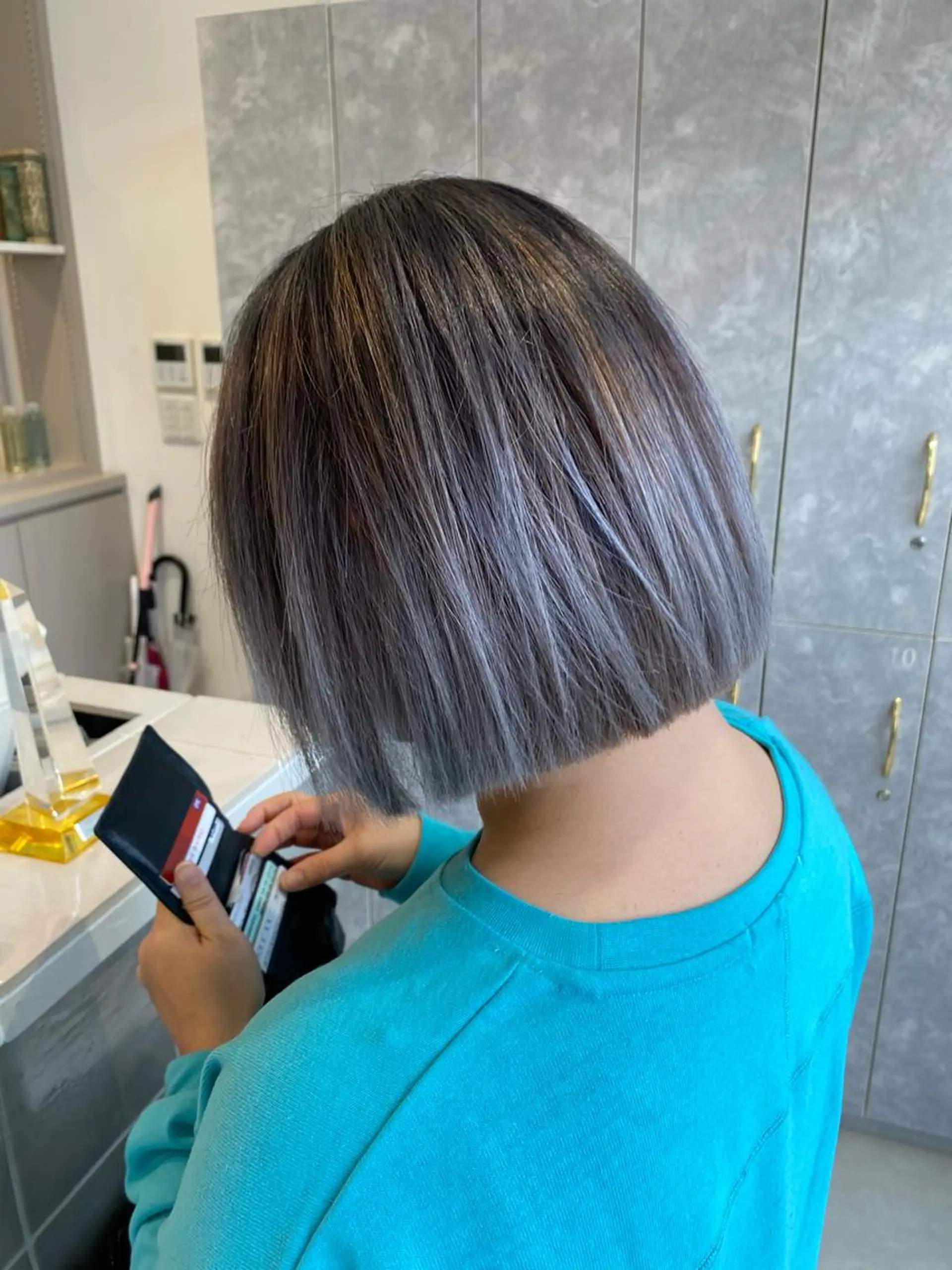 ミディアム カラー ブリーチ ハイライトカラー ハイライト カット ヘアカラー トリートメント 渡辺　亮/ 白髪ぼかし/髪質改善のヘアスタイル