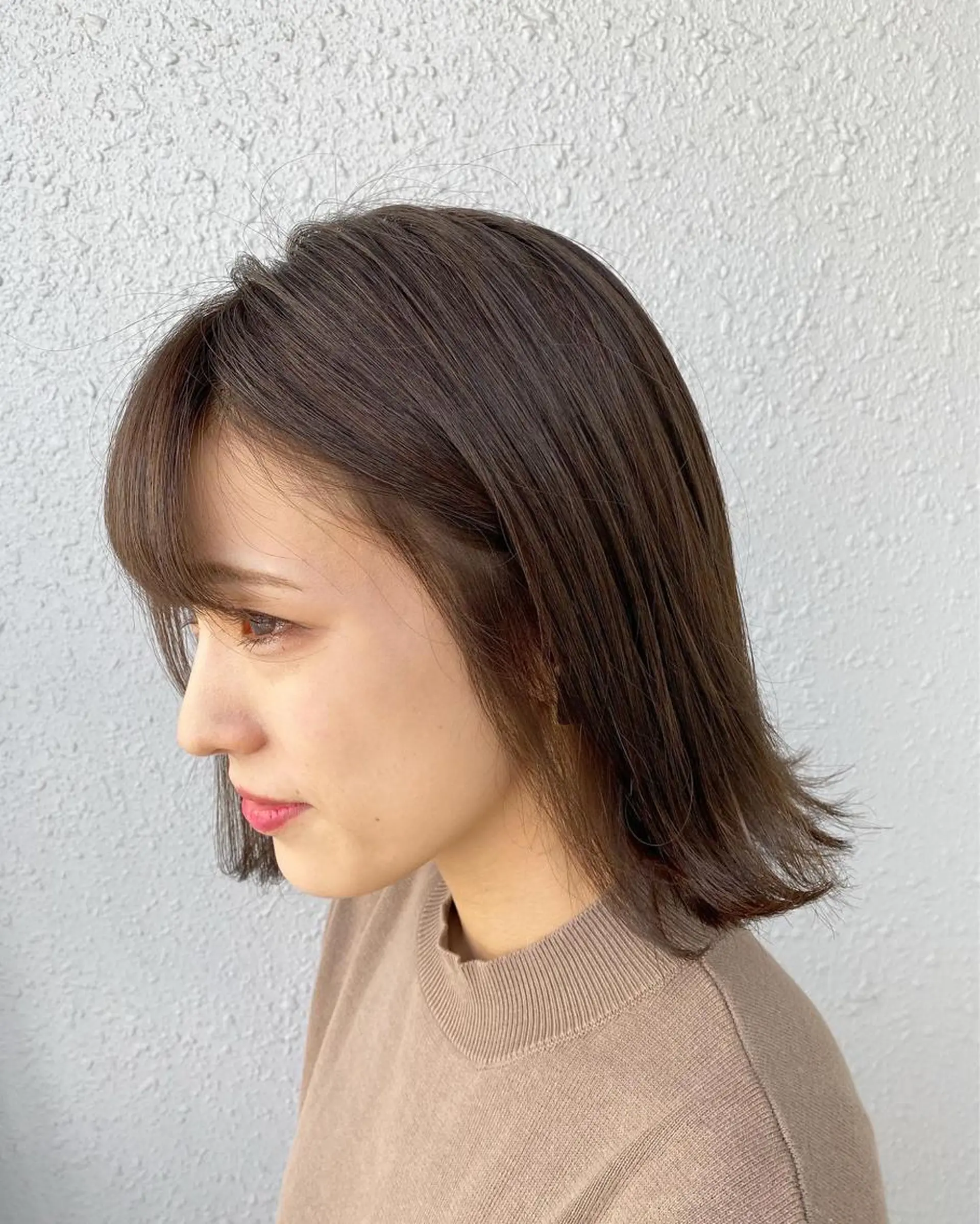 ミディアム カラー グレージュ ハイライトカラー ハイライト ヘアカラー トリートメント 後藤紗英/髪質改善 /オリーブベージュのヘアスタイル