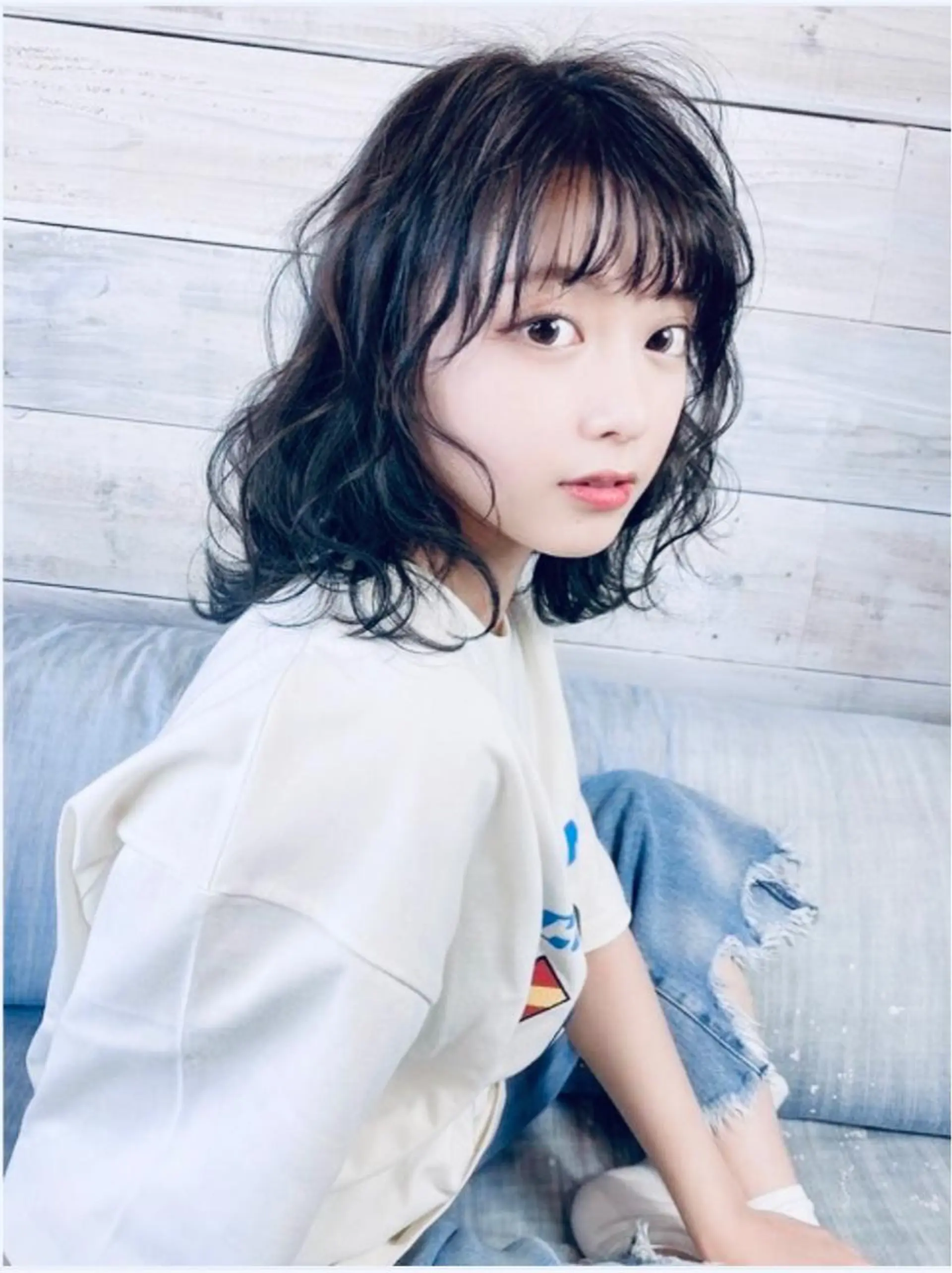 ミディアム カラー パーマ ママ美容師🧸谷山 潮音/ReFa取扱店のヘアスタイル