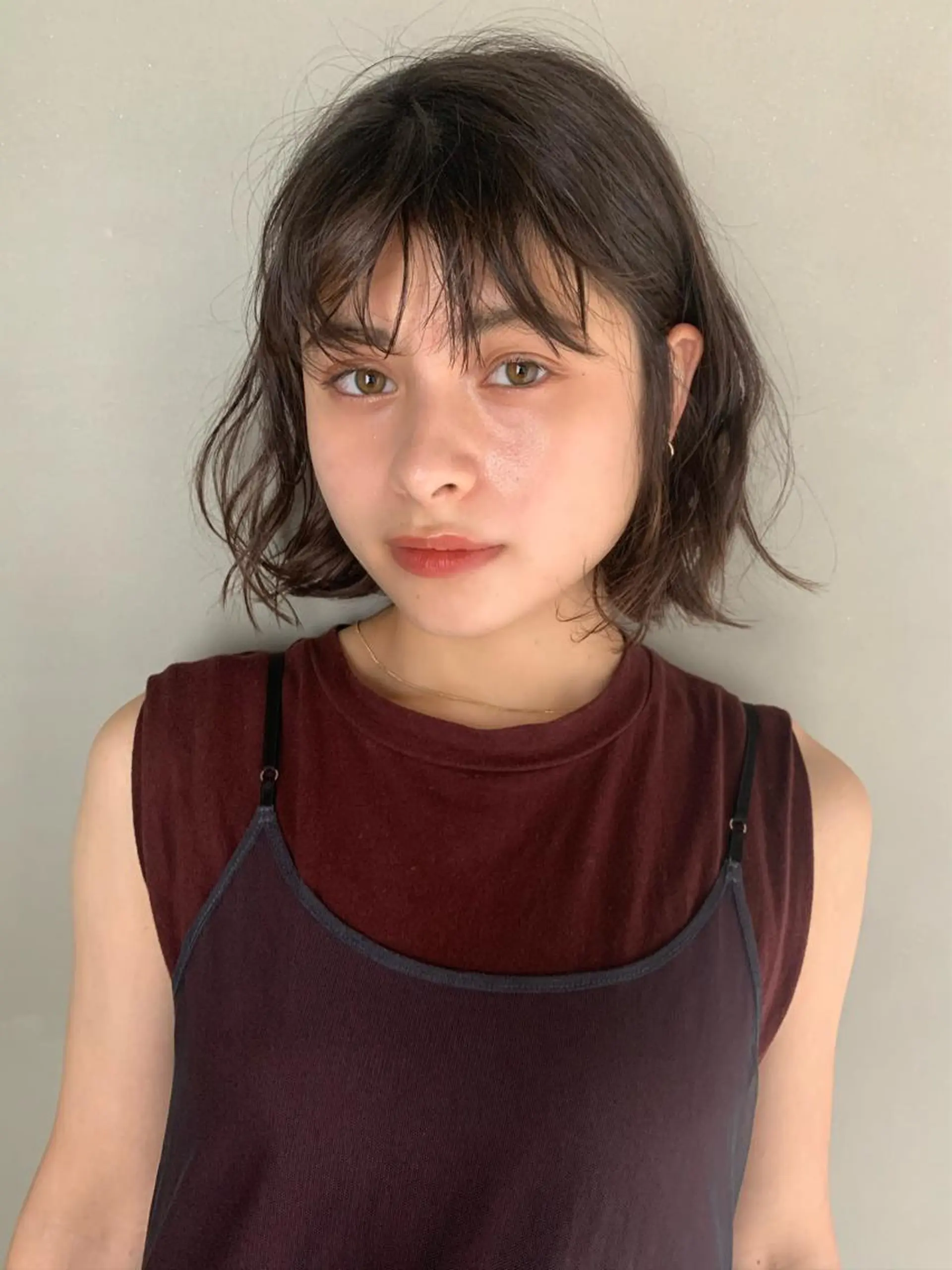 ショート カラー パーマ ヘアアレンジ メンズ キッズ ネイル マツエク・マツパ メンズパーマ アッシュ ナチュラル ボブ くせ毛 ウルフレイヤーカット /チヒロのヘアスタイル