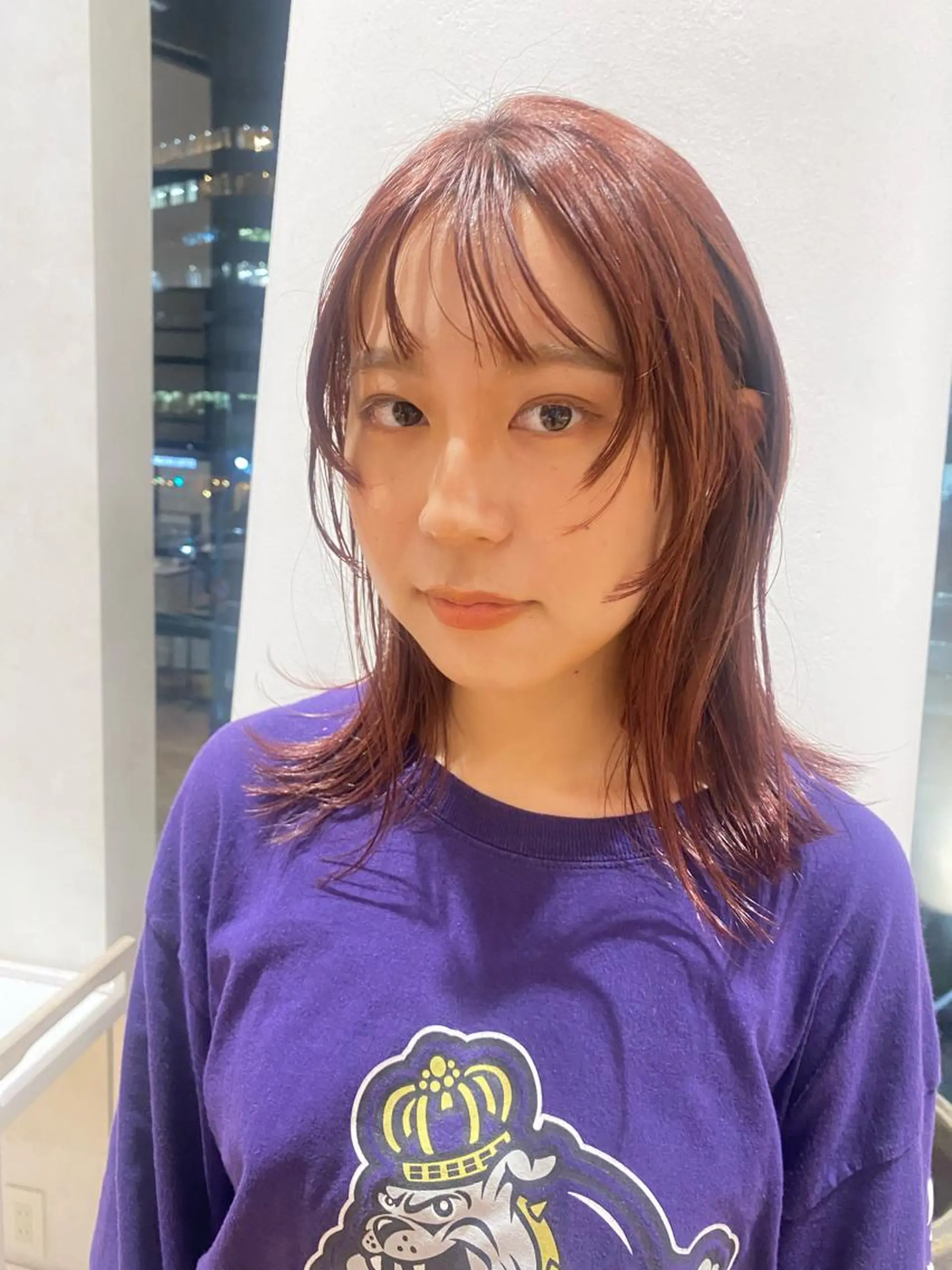 ミディアム カラー 増井 彩乃のヘアスタイル