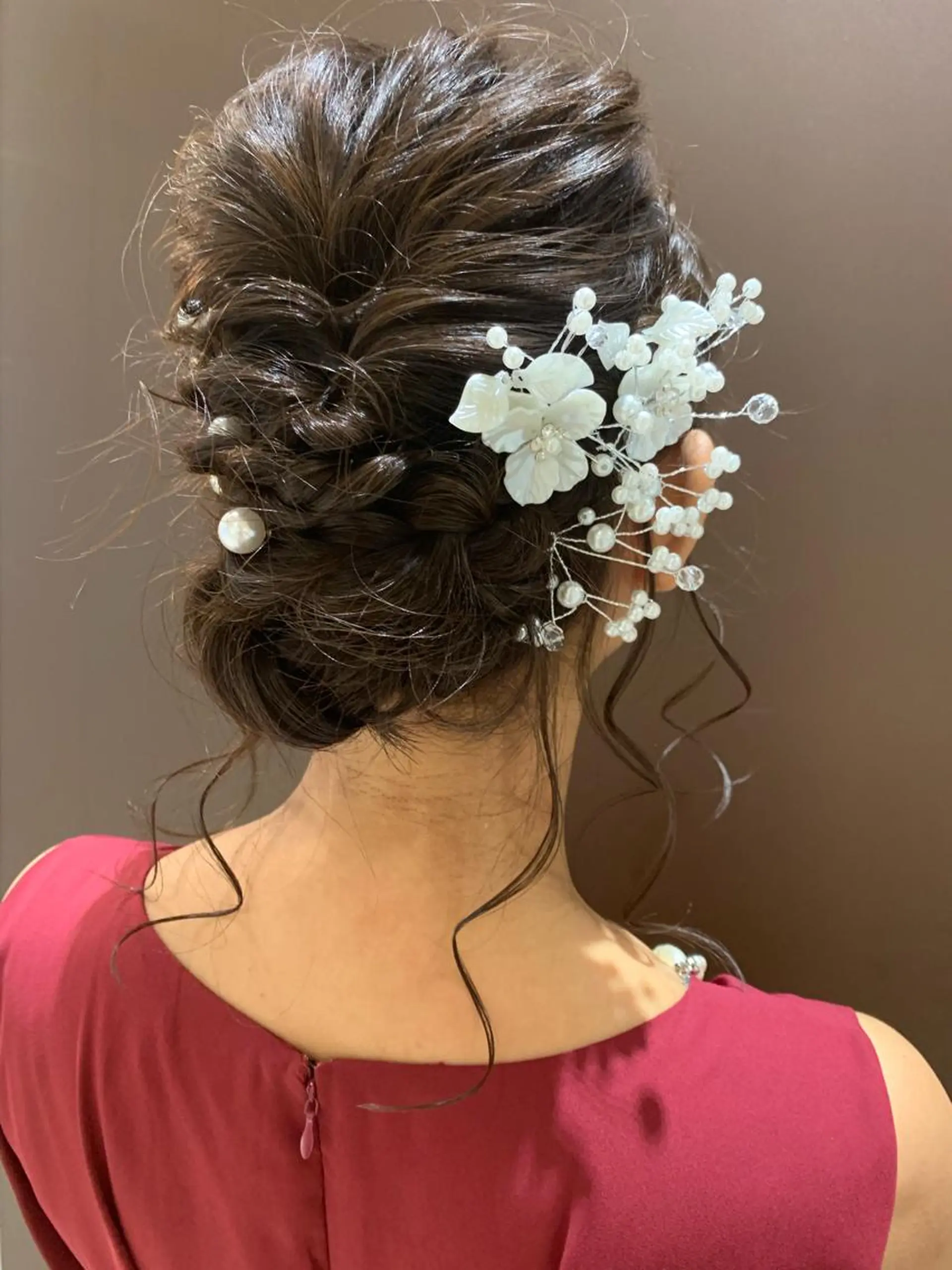 ショート カラー ヘアアレンジ きむえり/髪質改善 /うねり広がり改善のヘアスタイル