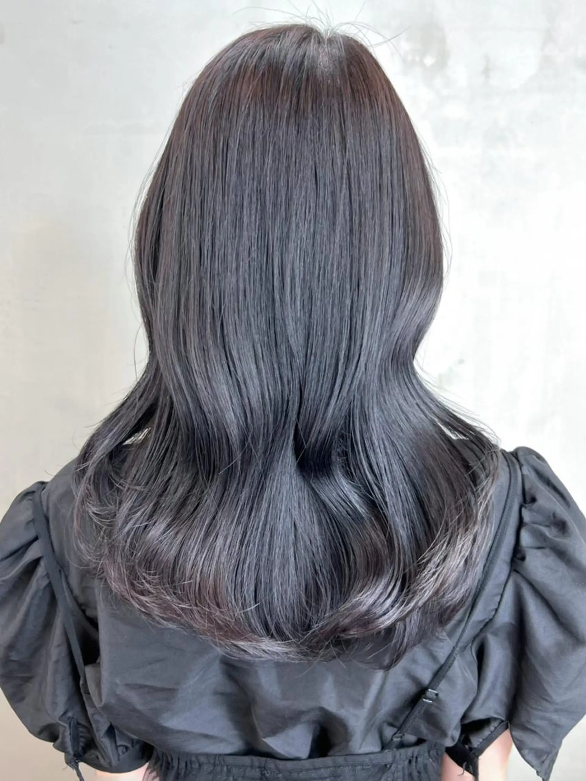 ミディアム パーマ カラー ヘアアレンジ ディープラベンダー ラベンダーカラー ITbyALBUM 藤沢店のヘアスタイル