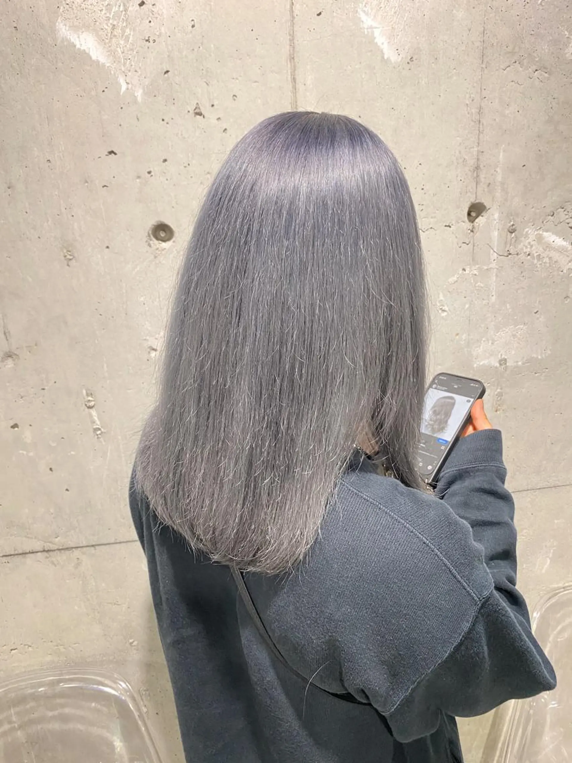 セミロング カラー エフェクトブリーチ 🌟前澤啓太朗のヘアスタイル