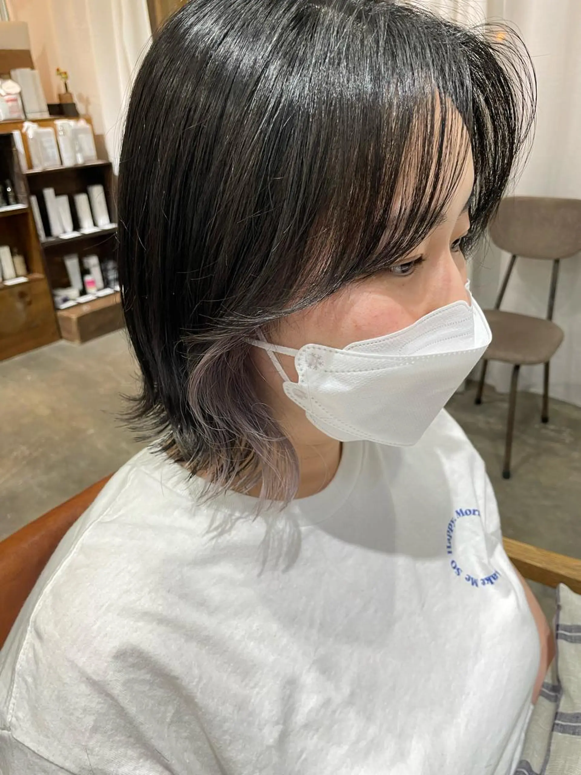 ミディアム カラー 仙田 遥のヘアスタイル