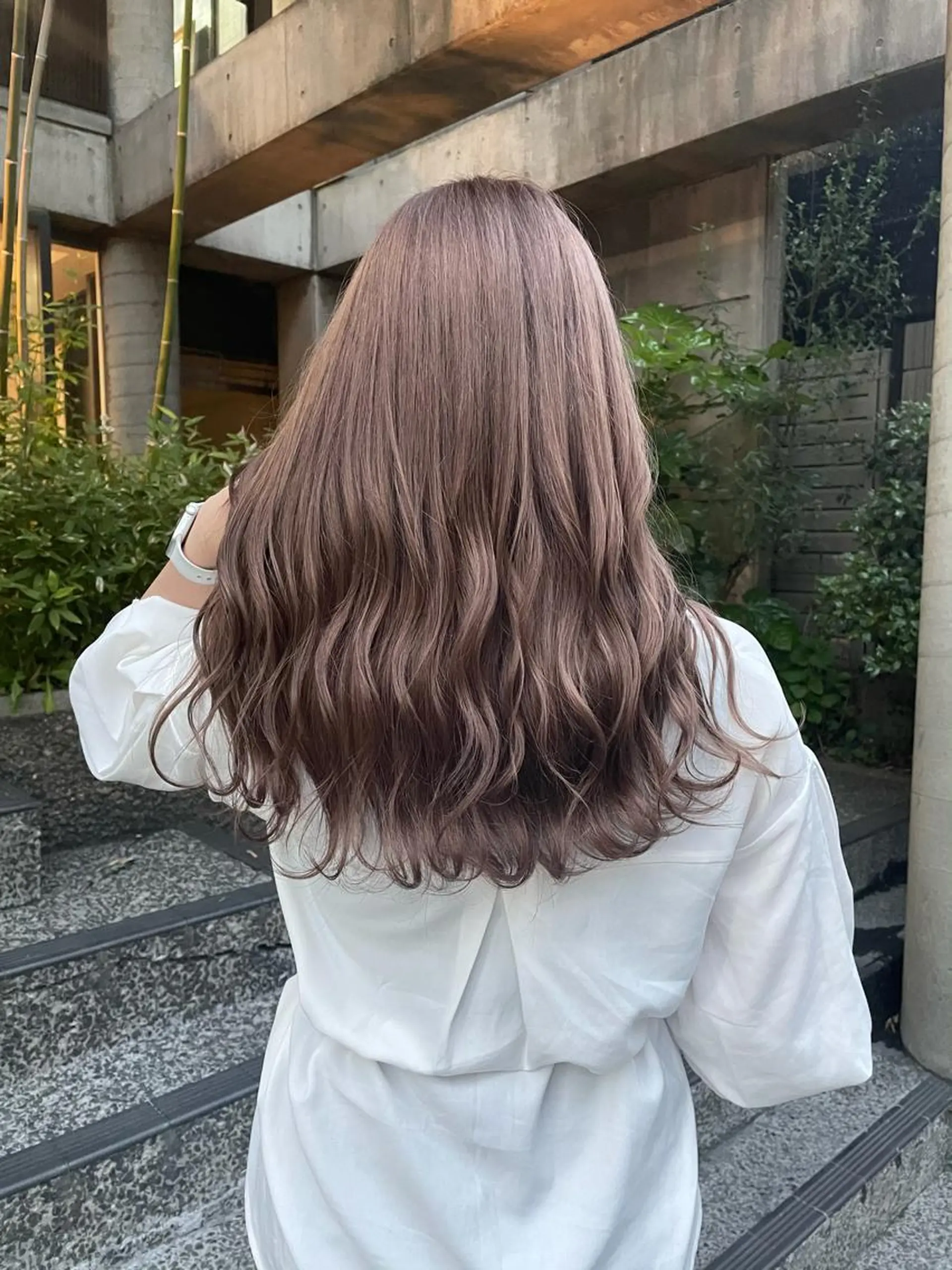 ミディアム カラー ピンクカラー SOA所属・西村あきや トレンド韓国ヘアのヘアスタイル