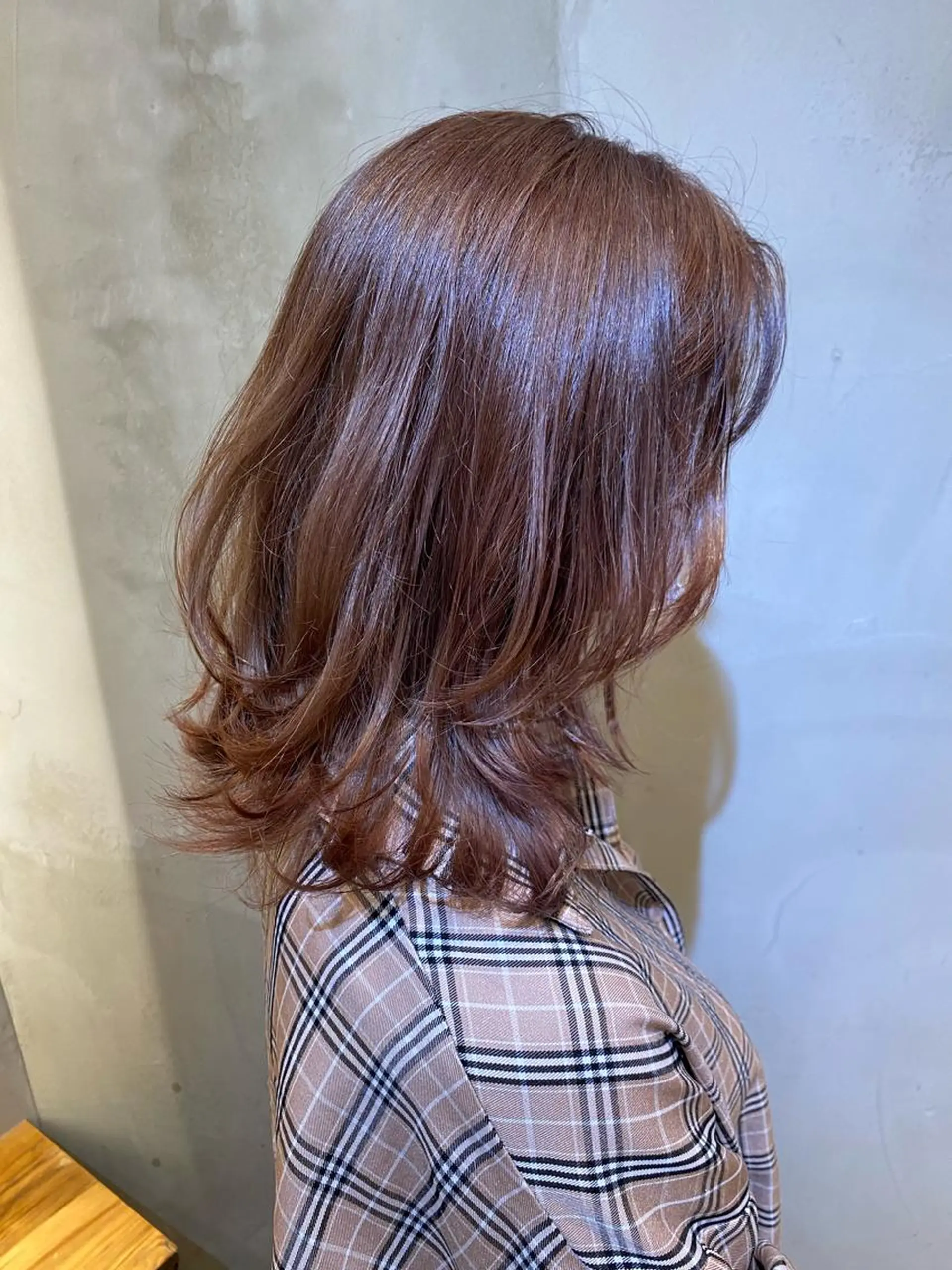 ミディアム カット ヘアカラー トリートメント 顔周りカット・相談 レイヤーも◎しずくのヘアスタイル